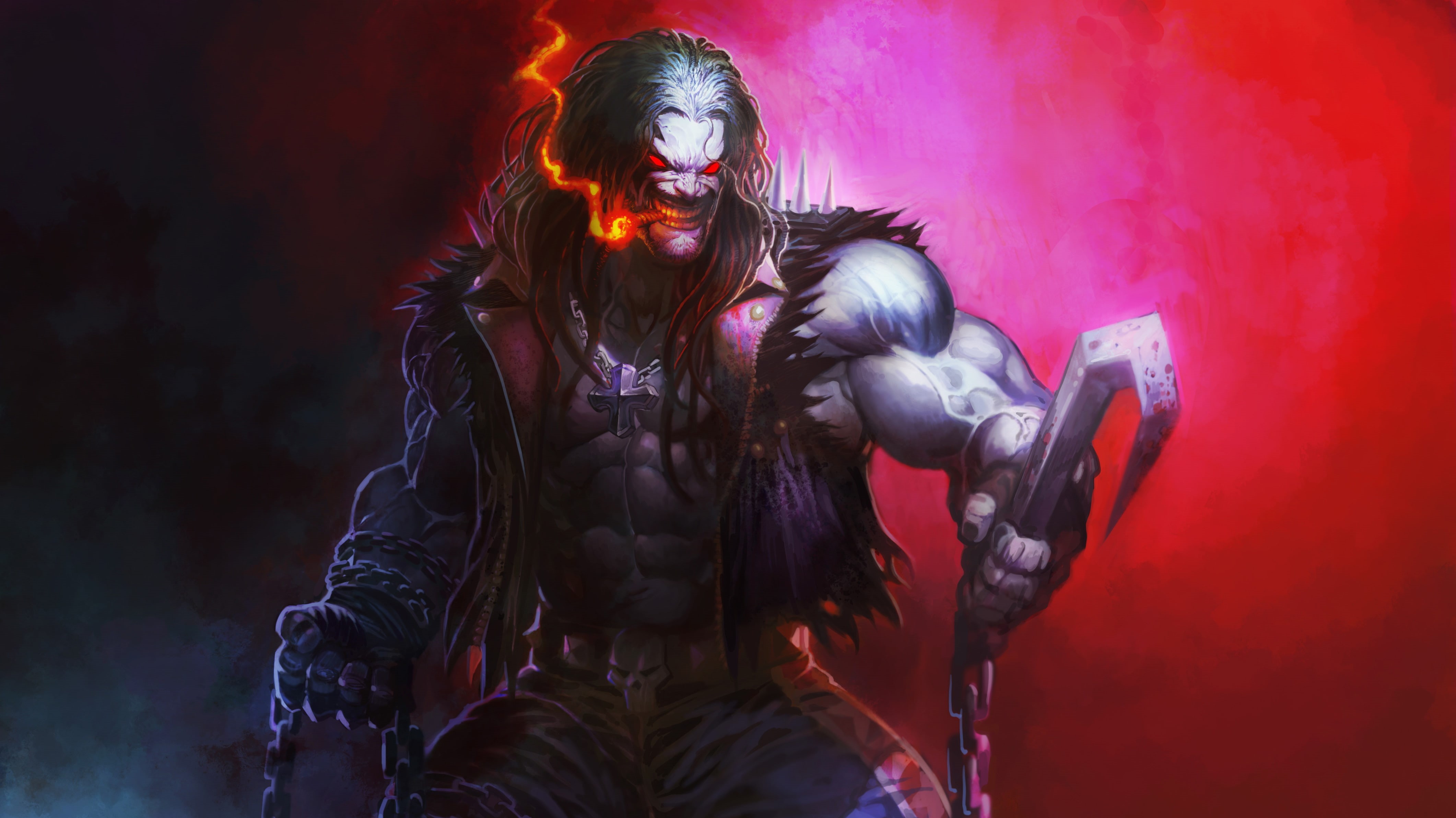 digital art, 4k, supervillain, hd, artwork, deviantart, 4K, lobo, superheroes, art, HD Wallpaper