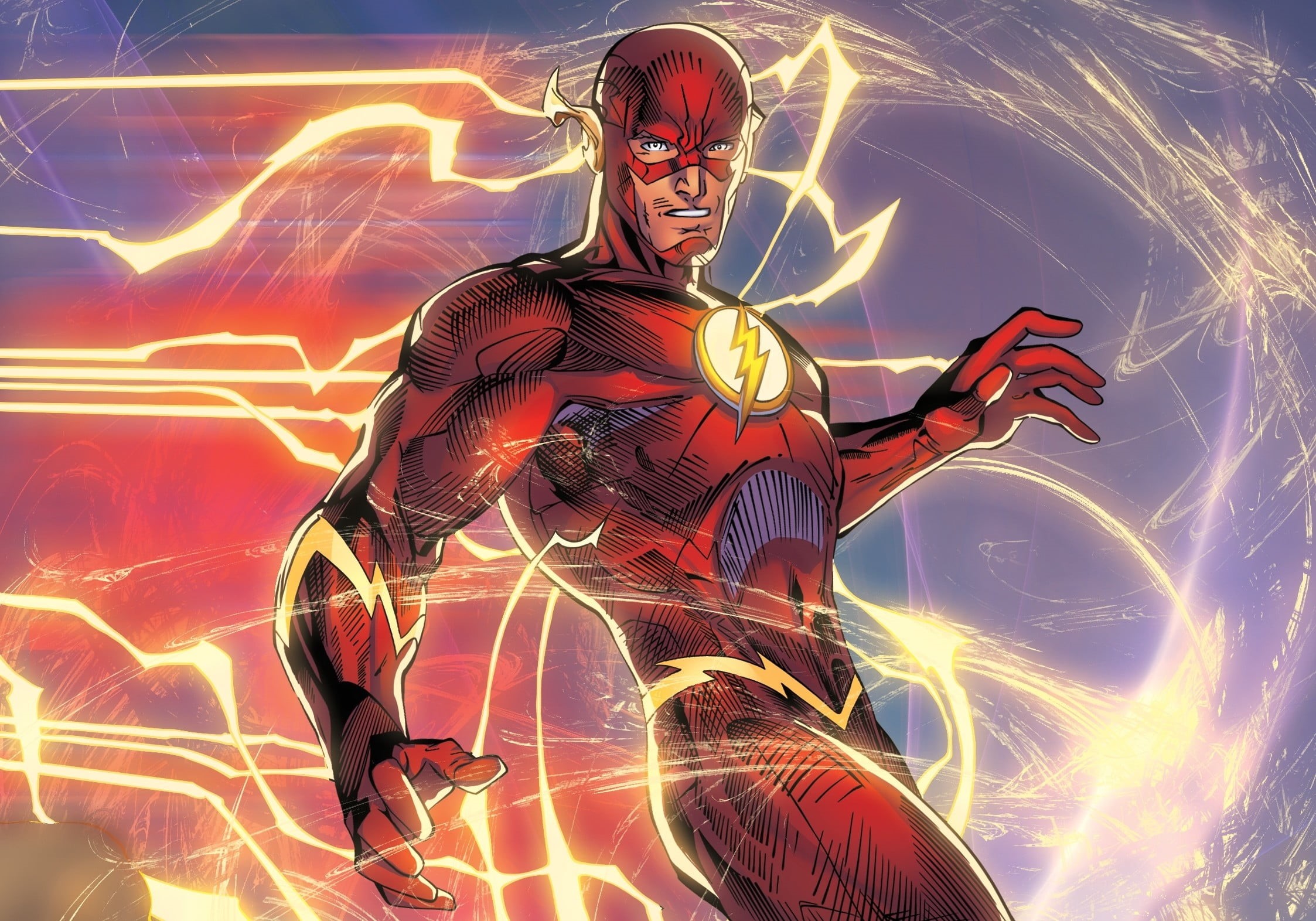 light trail, Flash, arts culture and entertainment, art and craft, motion, superhero, DC Comics, night, long exposure, representation, male likeness, HD Wallpaper