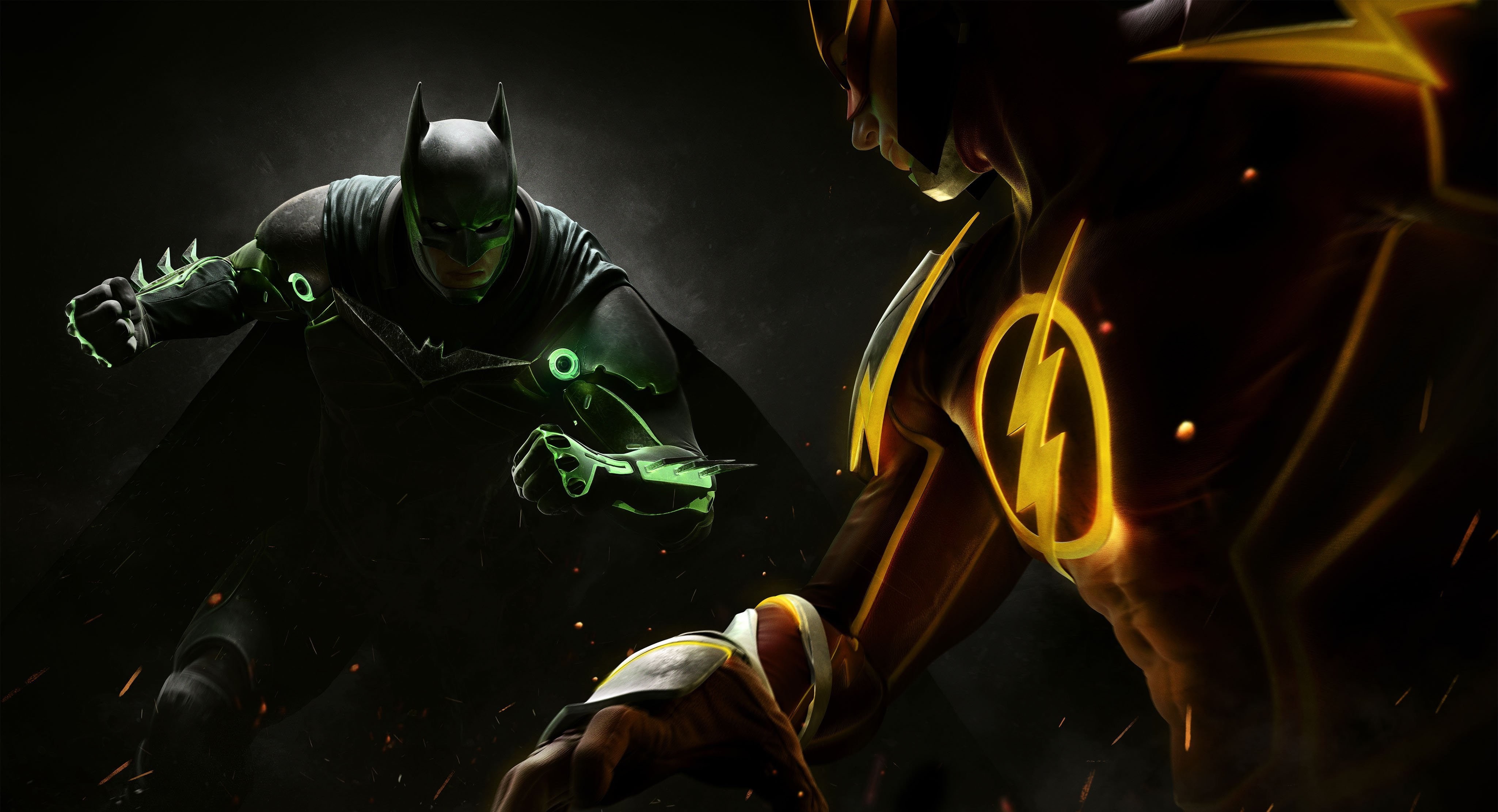 superhero, The Flash, Injustice 2, 4K, DC Comics, Batman, HD Wallpaper