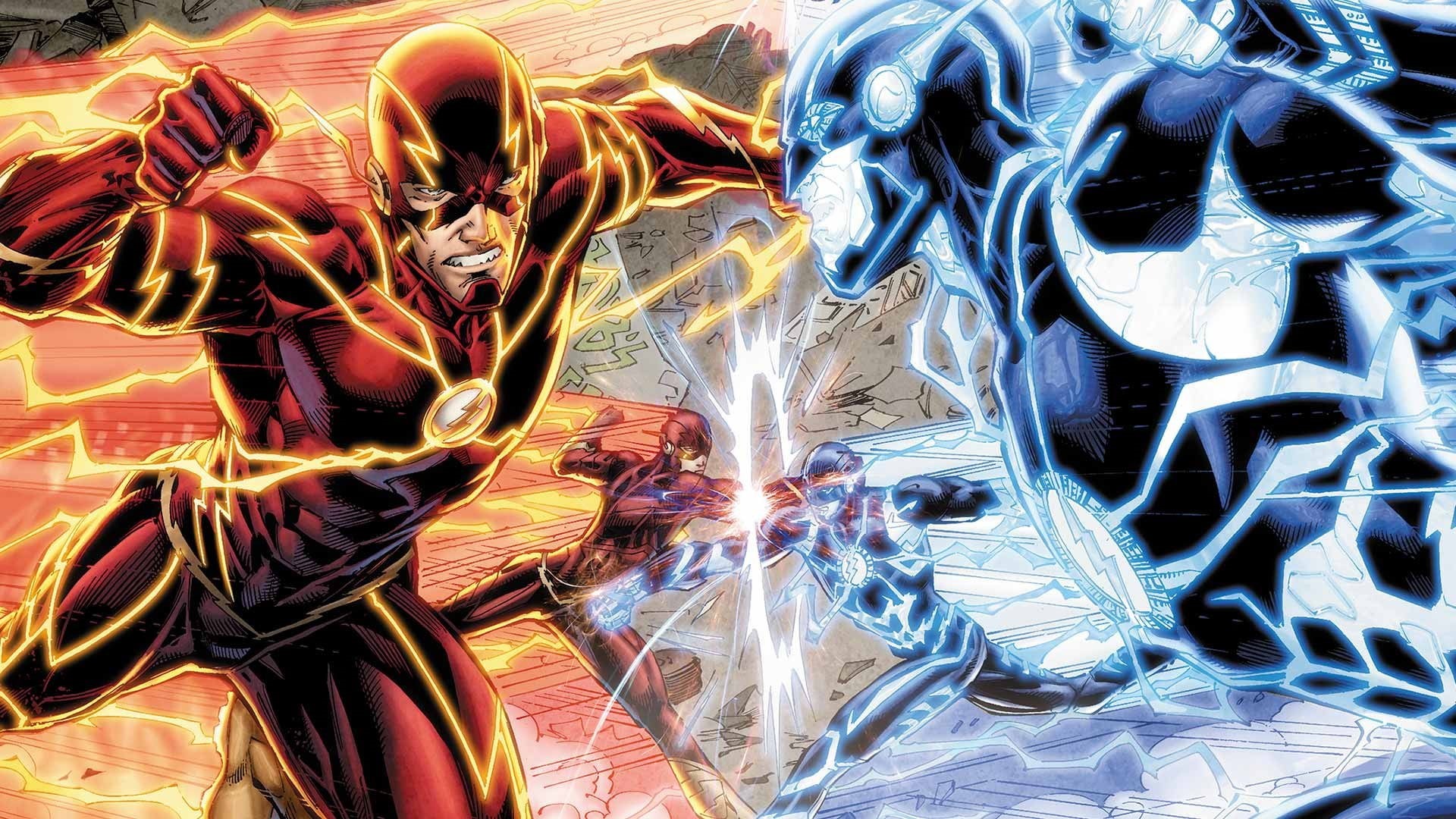 full frame, pattern, close-up, multi colored, illustration, collection, zoom, backgrounds, art and craft, design, Flash, no people, choice, abundance, DC Comics, HD Wallpaper