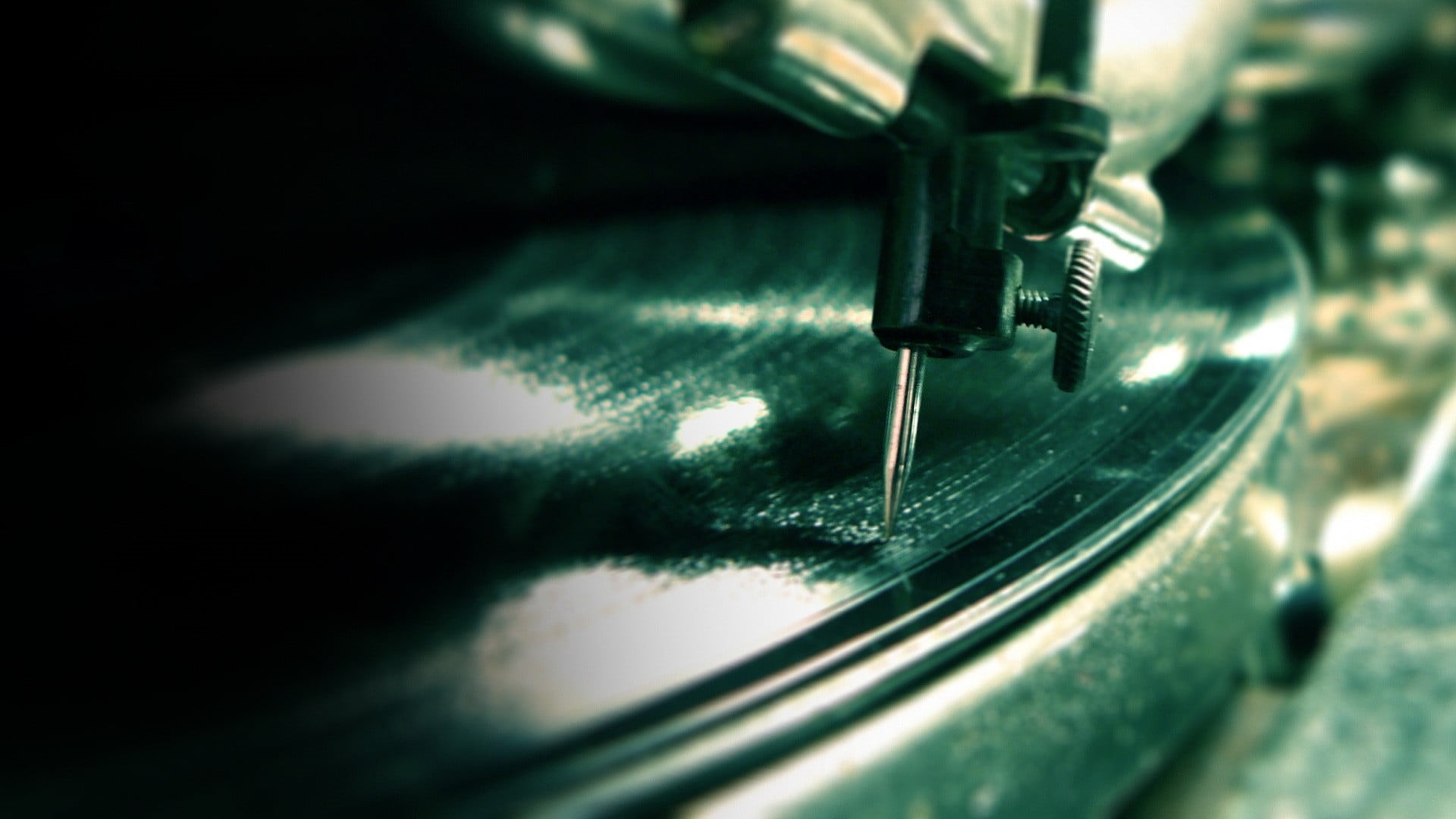 turntable, turning, gramophone, tool, technology, repairing, record, equipment, retro styled, sewing, metal, old, work Tool, 1080P, selective focus, black, HD Wallpaper