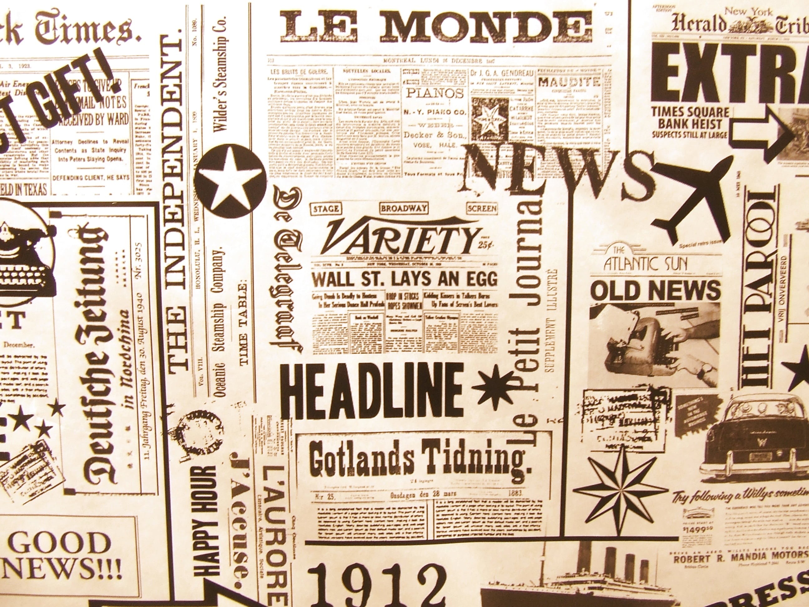 craft, european, currency, world, headlines, articles, the media, france, paper, full frame, no people, old, business, document, finance, herald, text, HD Wallpaper