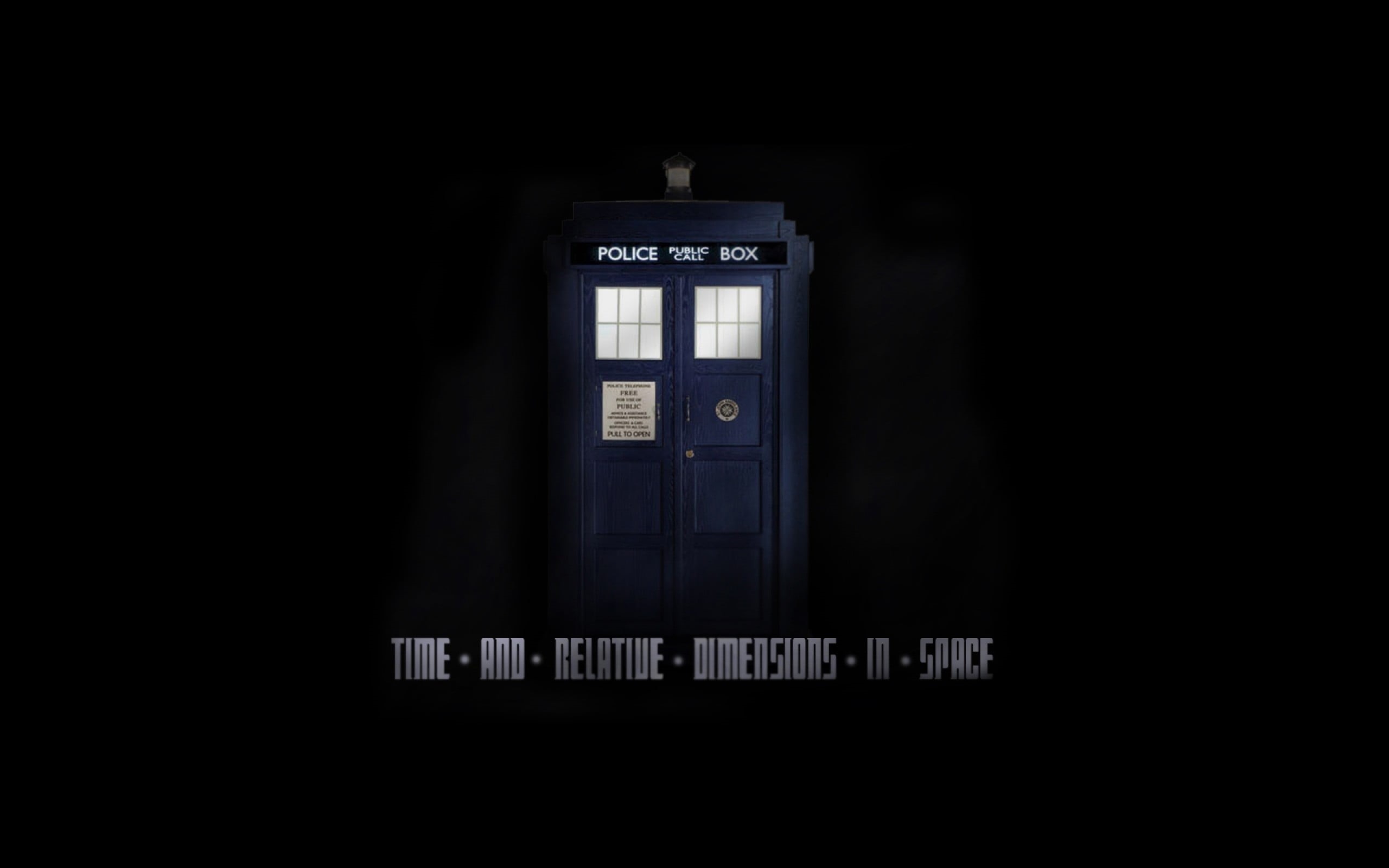 door, The Doctor, blue, time travel, dark, indoors, technology, copy space, safety, communication, studio shot, architecture, black background, 2K, illuminated, HD Wallpaper