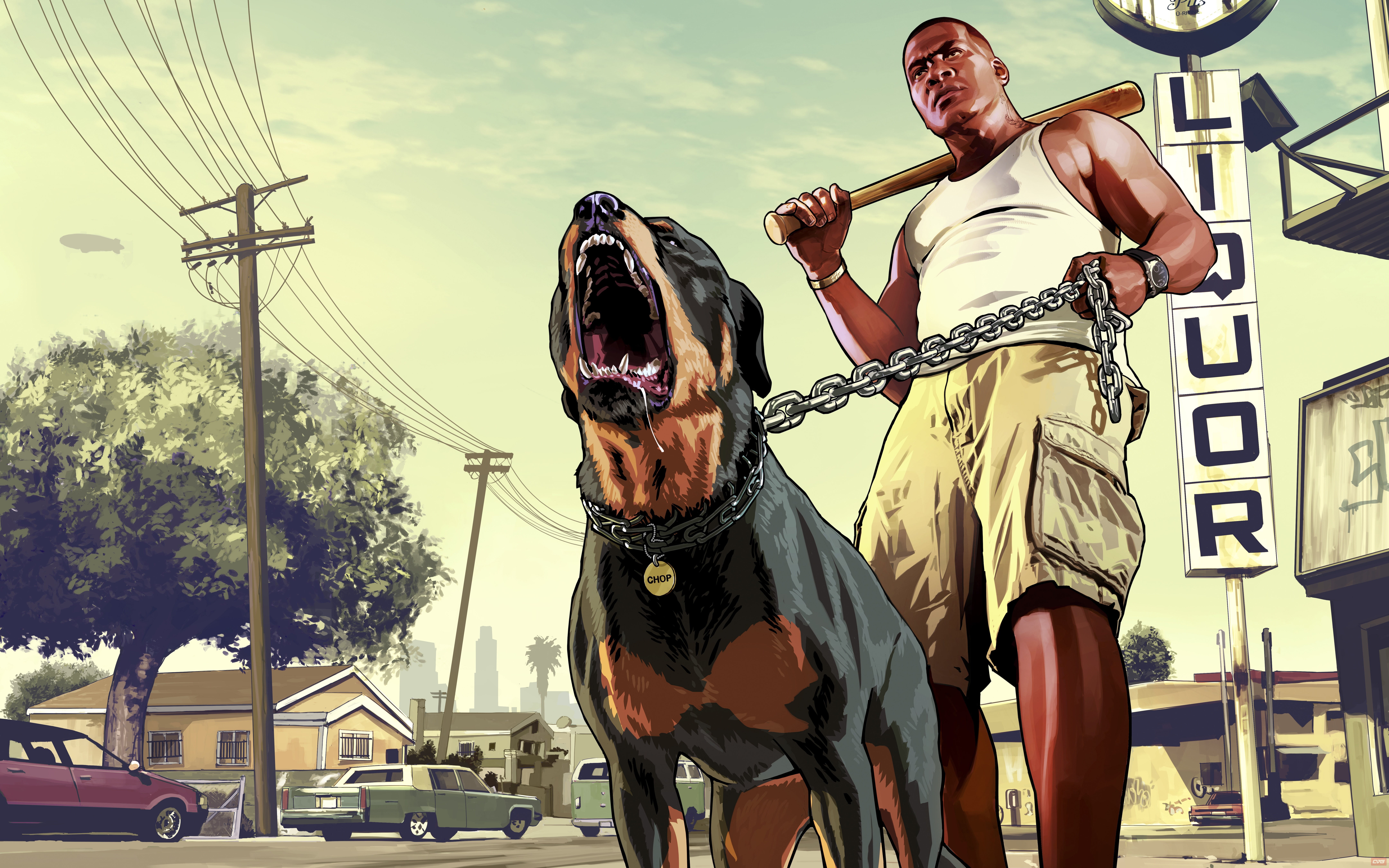hd, 4k, vertebrate, ps games, domestic, dog, gta 5, day, canine, 5k, xbox games, lifestyles, casual clothing, domestic animals, 8K, pets, pc games, three quarter length, HD Wallpaper