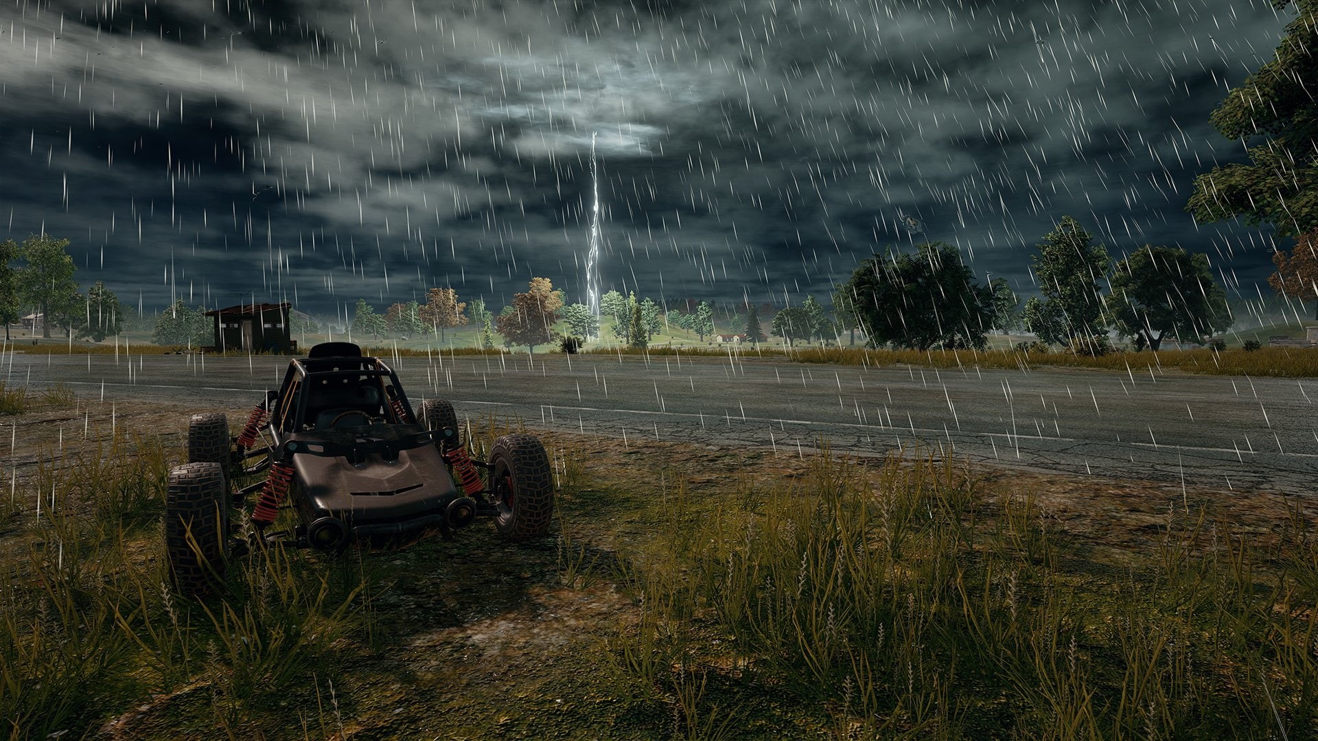 Video Game, 1080P, Rain, digital, buggy, dune, black, red, PlayerUnknowns Battlegrounds, HD Wallpaper