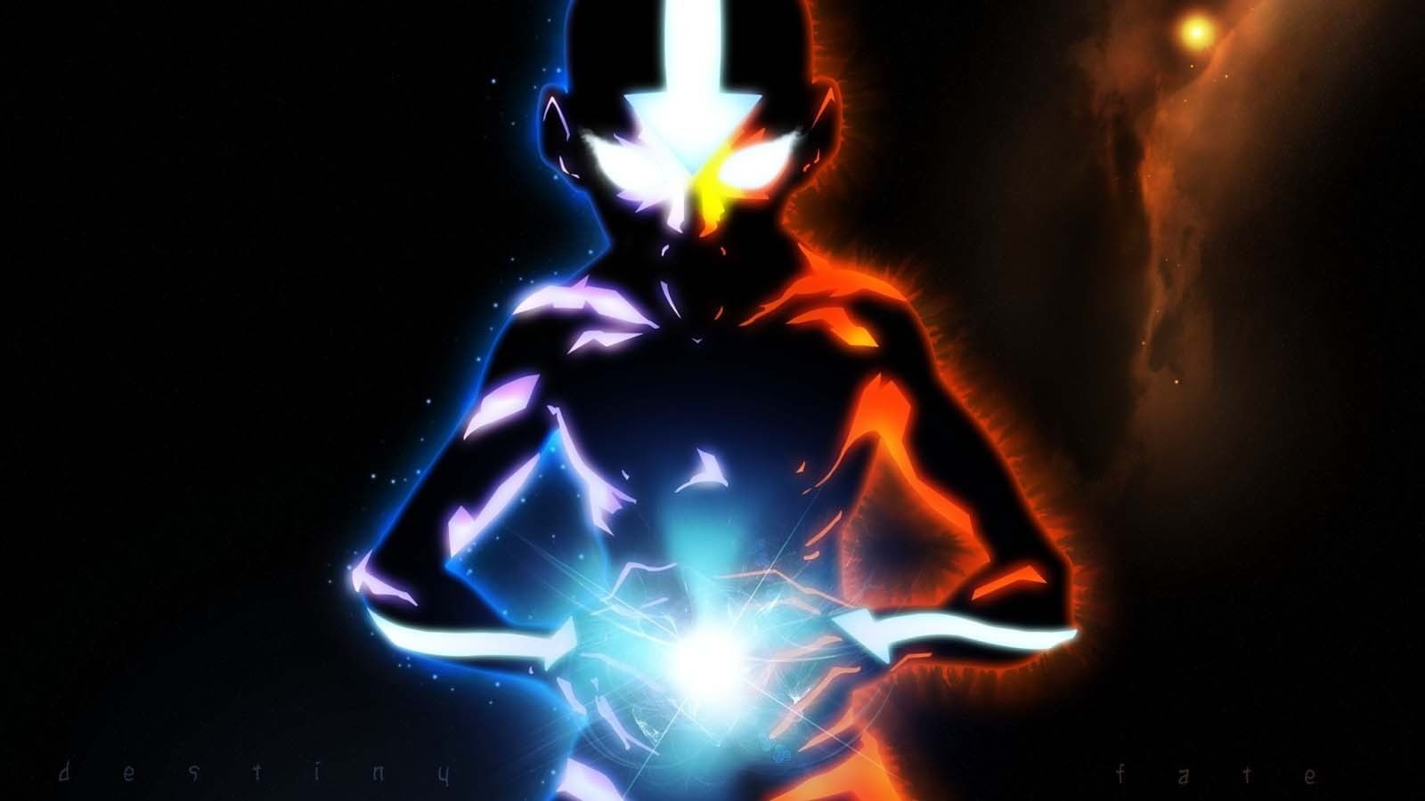 Avatar: The Last Airbender, lighting equipment, indoors, glowing, heat - temperature, multi colored, close-up, blue, illuminated, digital composite, abstract, HD Wallpaper