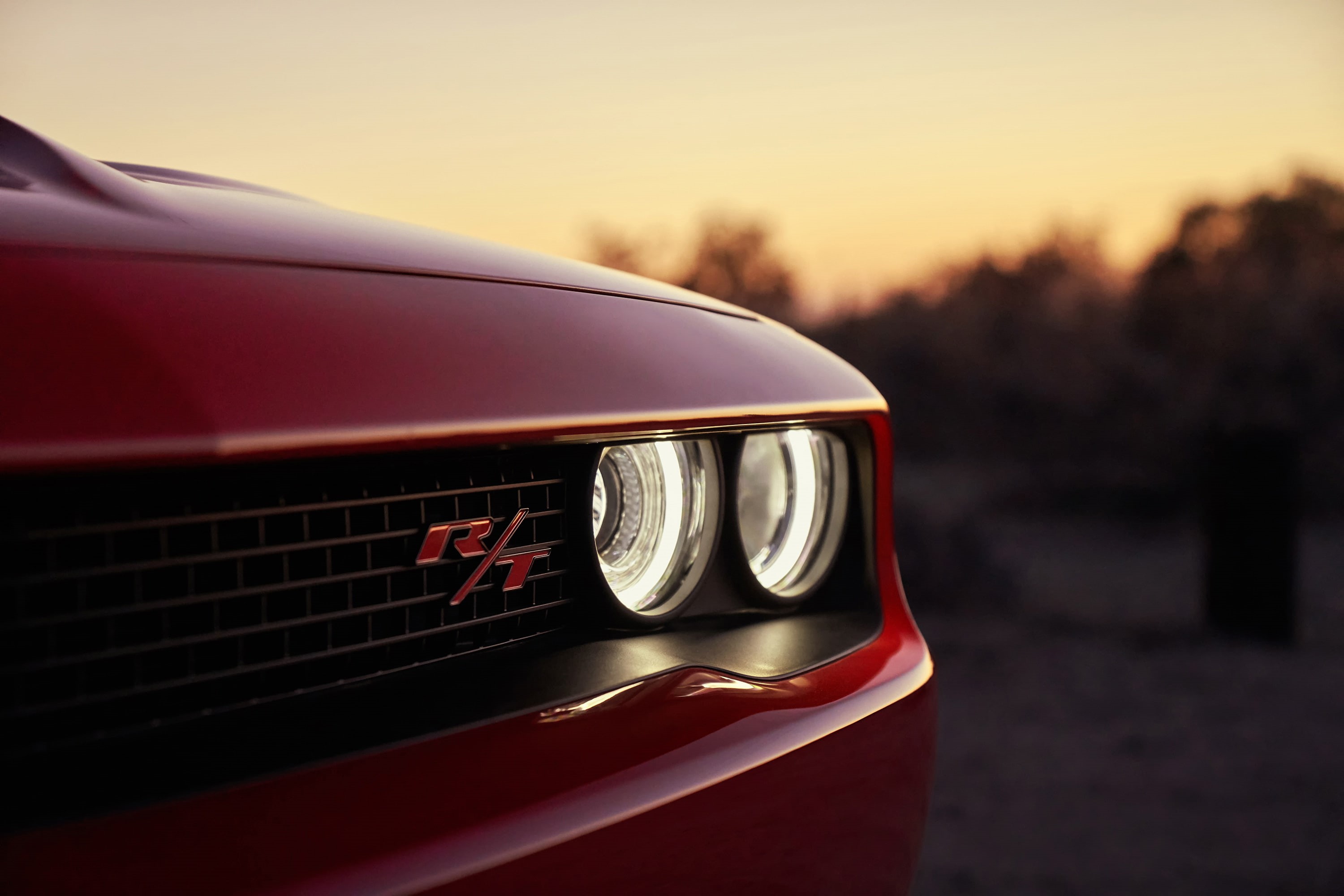 retro styled, metal, wheel, nature, vintage car, dodge challenger srt hellcat widebody, close-up, outdoors, road, dodge challenger, motor vehicle, sunset, HD Wallpaper