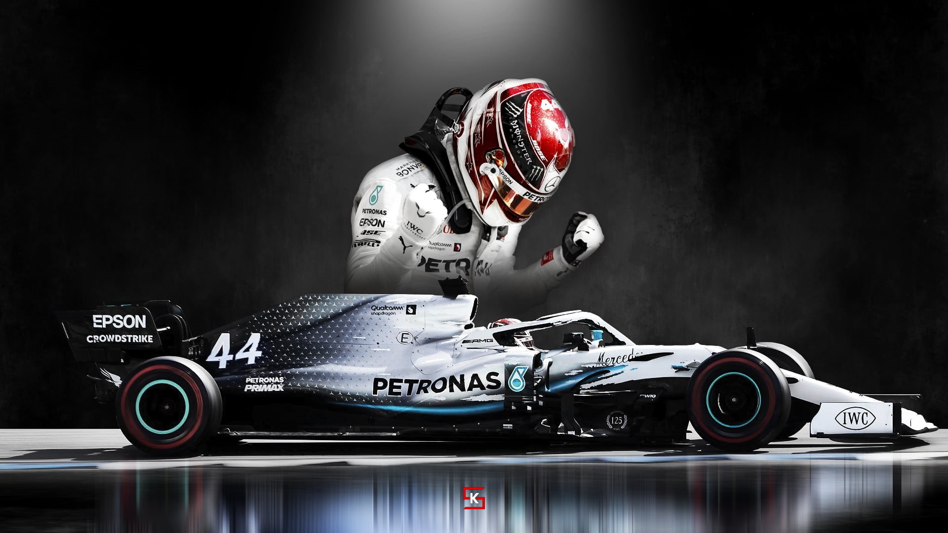 IWC, 1080P, Mercedes F1, Mercedes AMG Petronas, Lewis Hamilton, Mercedes-Benz, Formula 1, HD Wallpaper