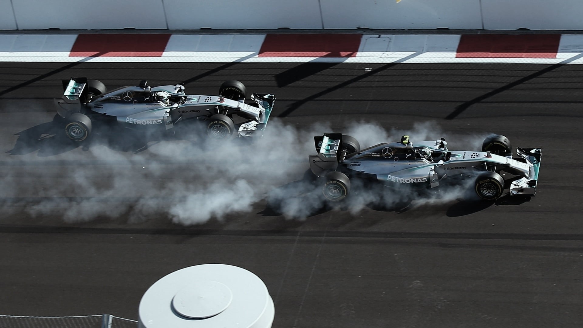 warning sign, AMG, Mercedes, 2014, group of people, car, Rosberg, cars, real people, sign, V6 1.6l Turbo, day, people, motor vehicle, two, 1080P, sochi, HD Wallpaper