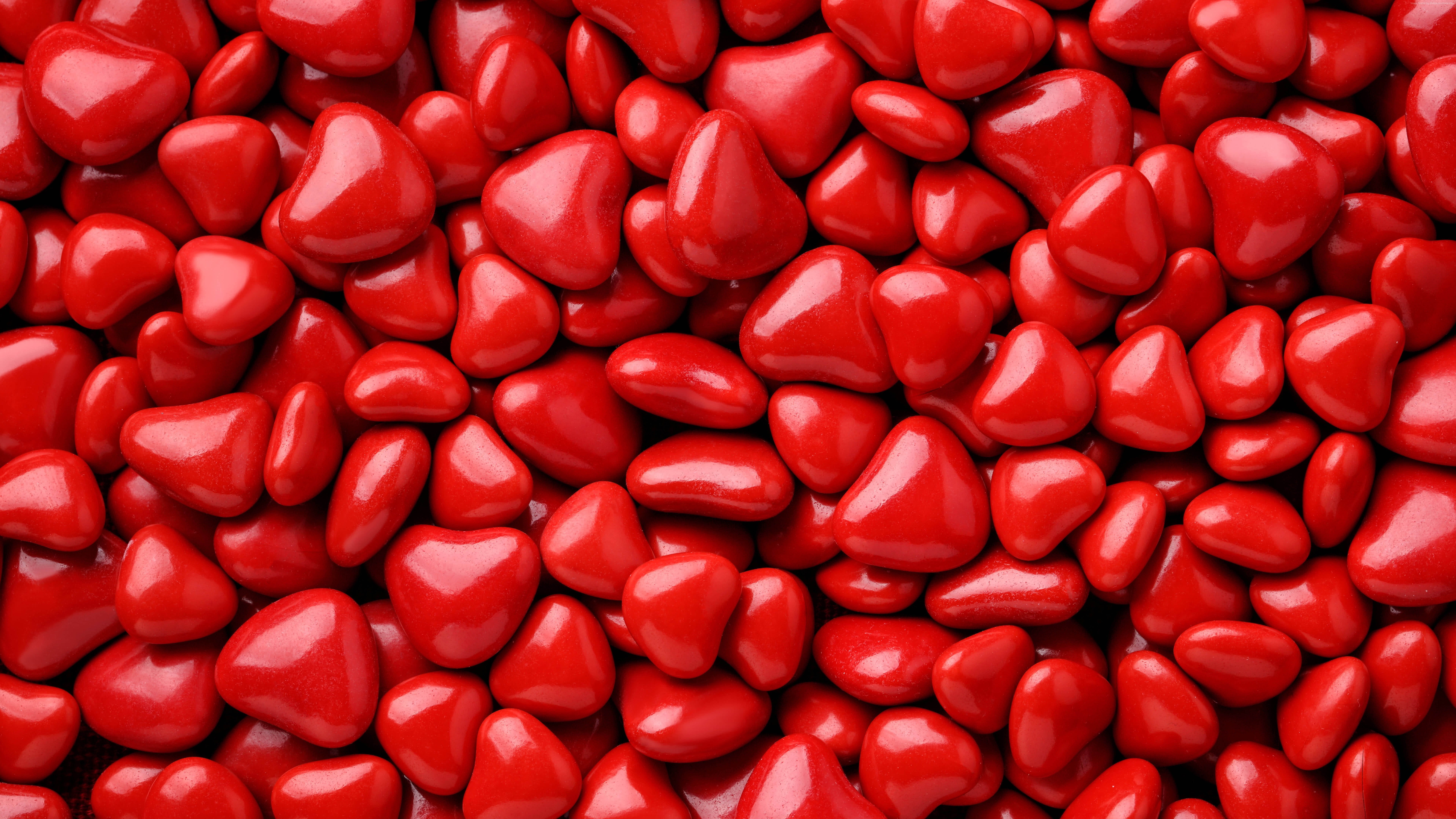 red, hearts, 8K, love image, Valentines Day, 8k, HD Wallpaper