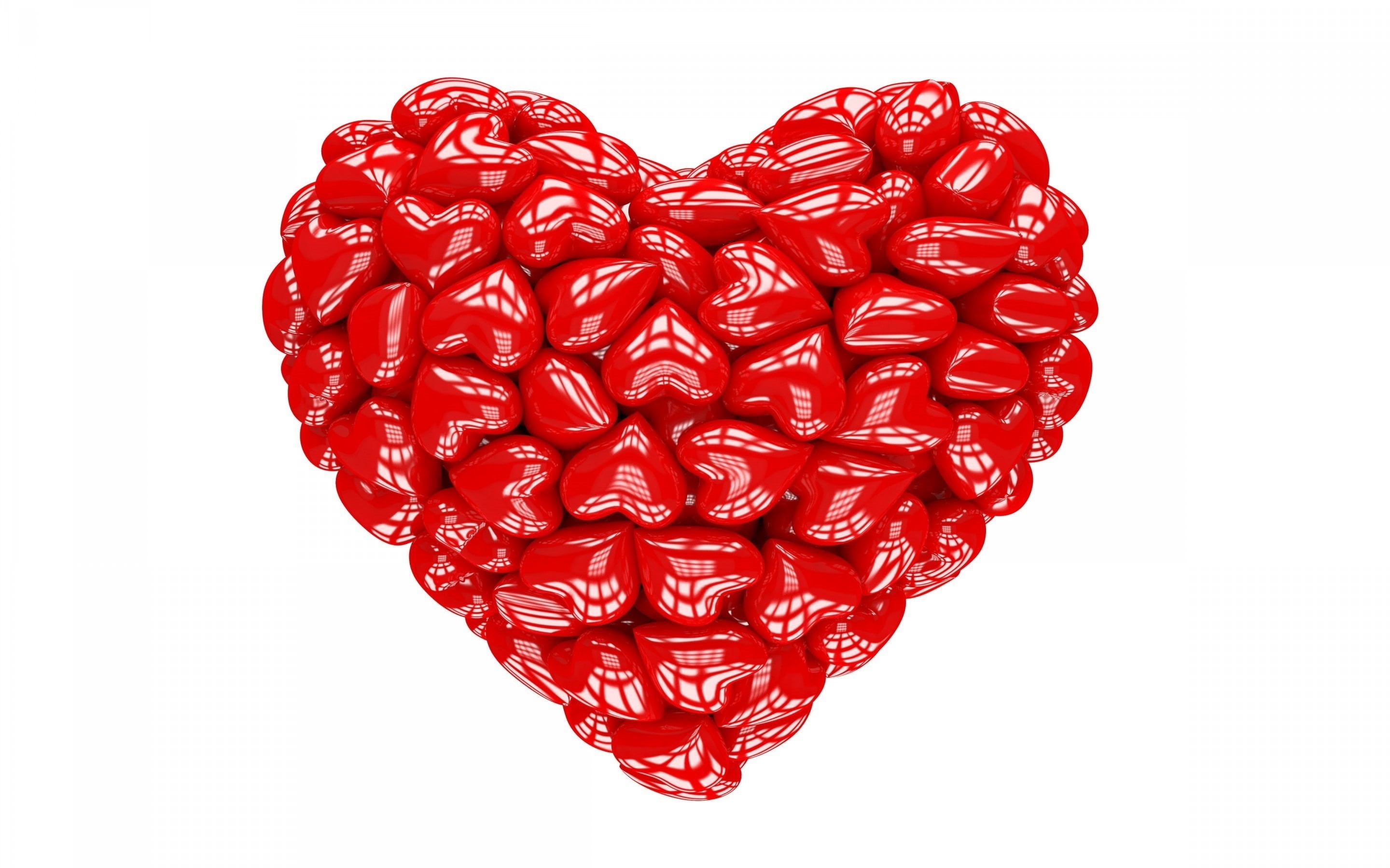 2K, red, d, heart, love, valentines day, HD Wallpaper
