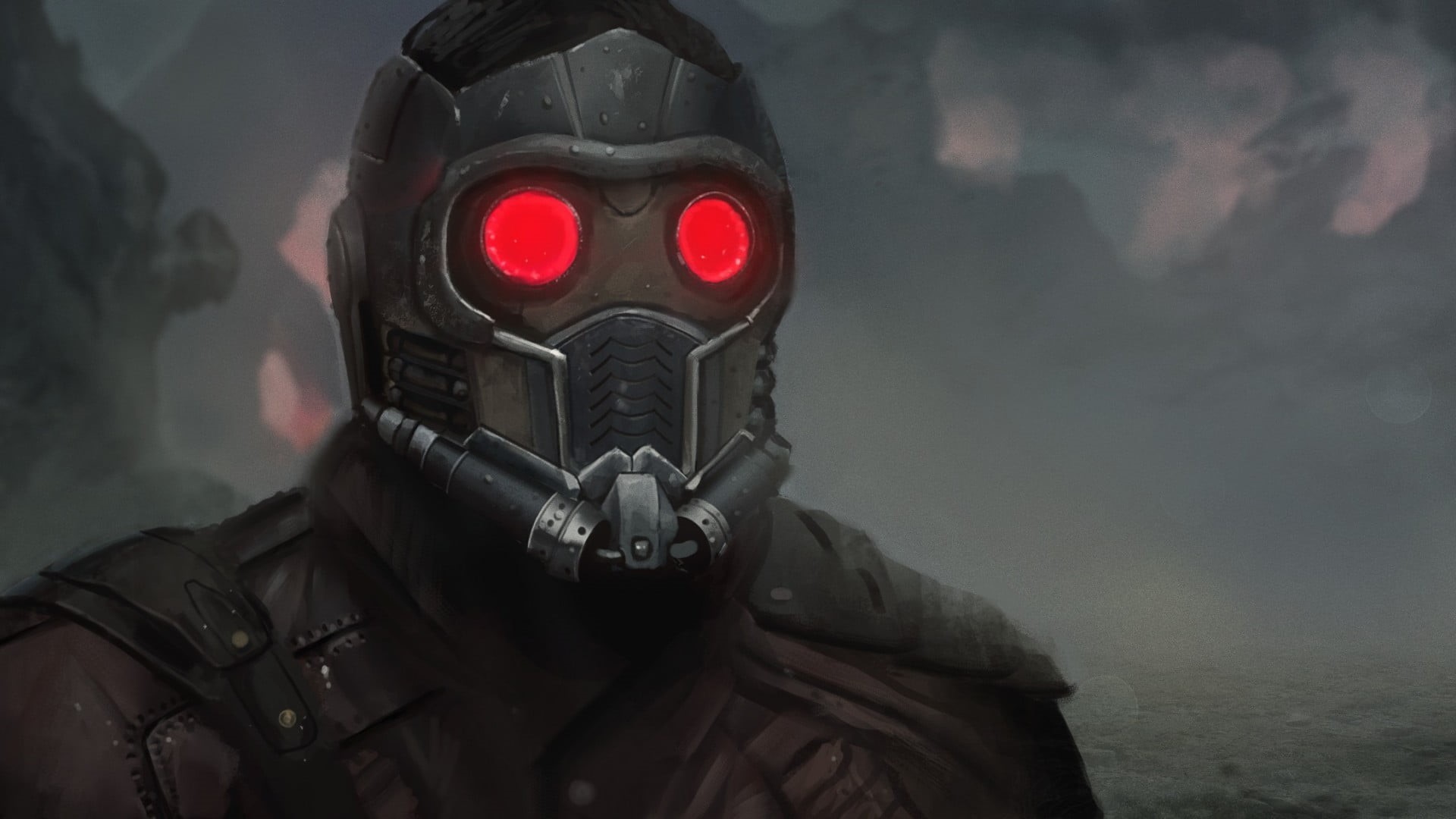 Guardians of the Galaxy, obscured face, front view, communication, 1080P, headshot, disguise, close-up, mask, photo, person, black color, gas mask, security, HD Wallpaper