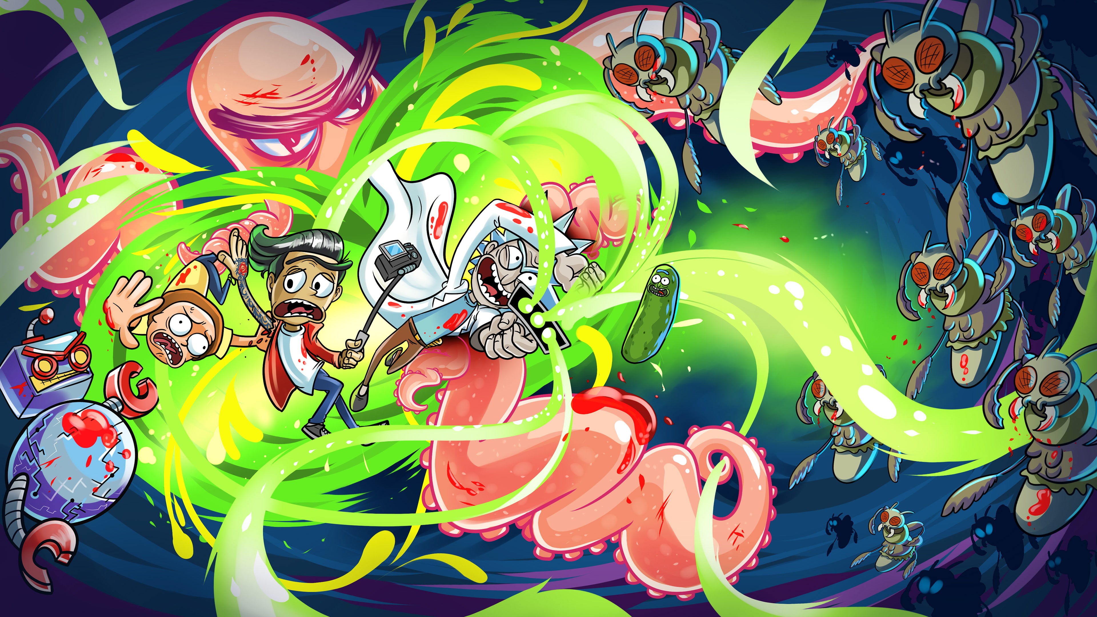 behance, rick and morty, morty, artist, cartoons, 4k, artwork, rick, hd, animated tv series, digital art, 4K, tv shows, HD Wallpaper