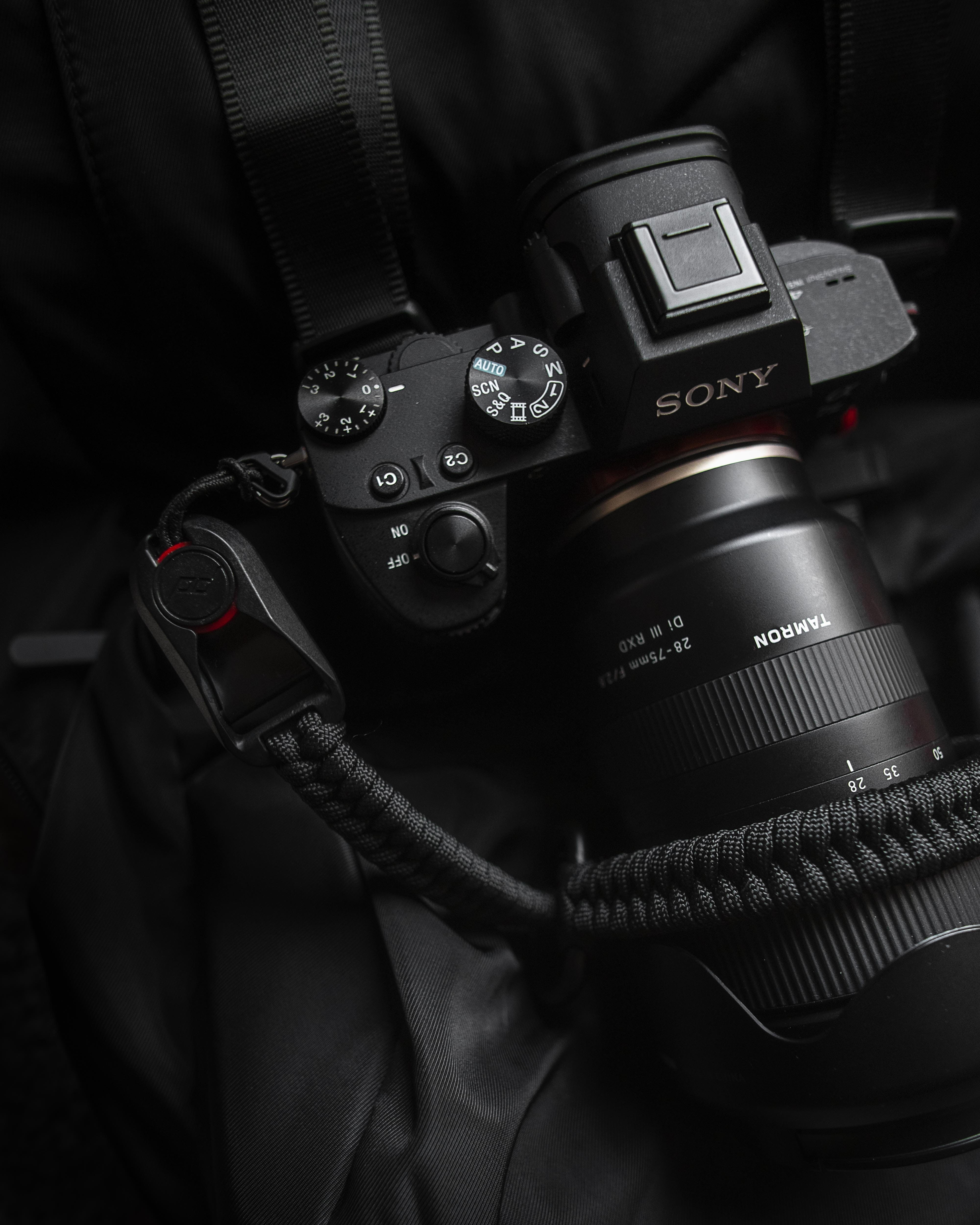 equipment, sony, dslr, vehicle interior, modern, communication, control, paracord, photography themes, black, number, lens - optical instrument, camera - photographic equipment, Phone HD Wallpaper