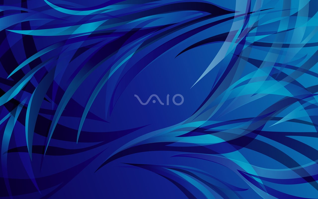 blue, shapes, Sony, 720P, VAIO, HD Wallpaper