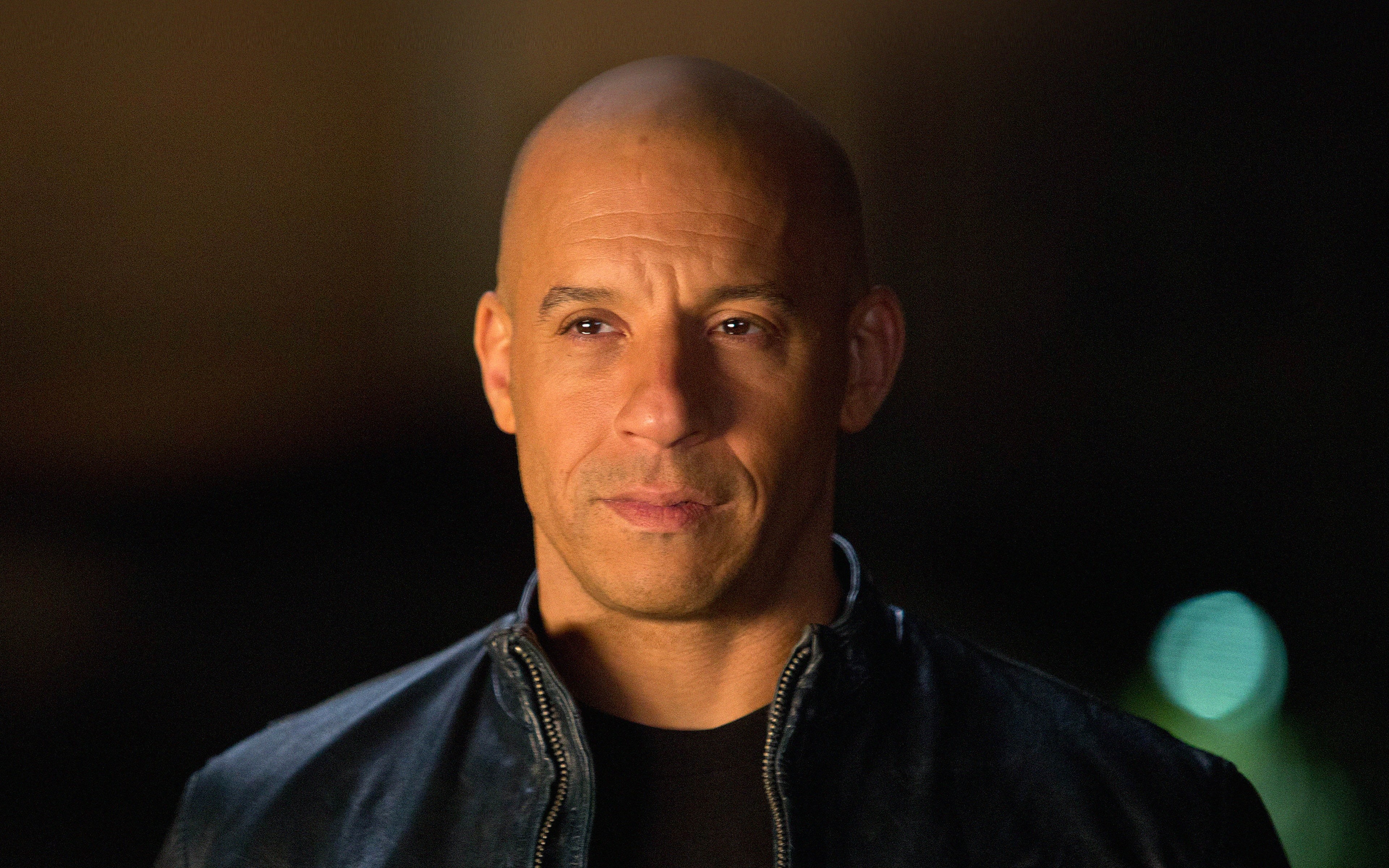 fast, hair loss, mid adult, males, vin, furious, headshot, black background, 4K, film, casual clothing, mature adult, portrait, one person, HD Wallpaper