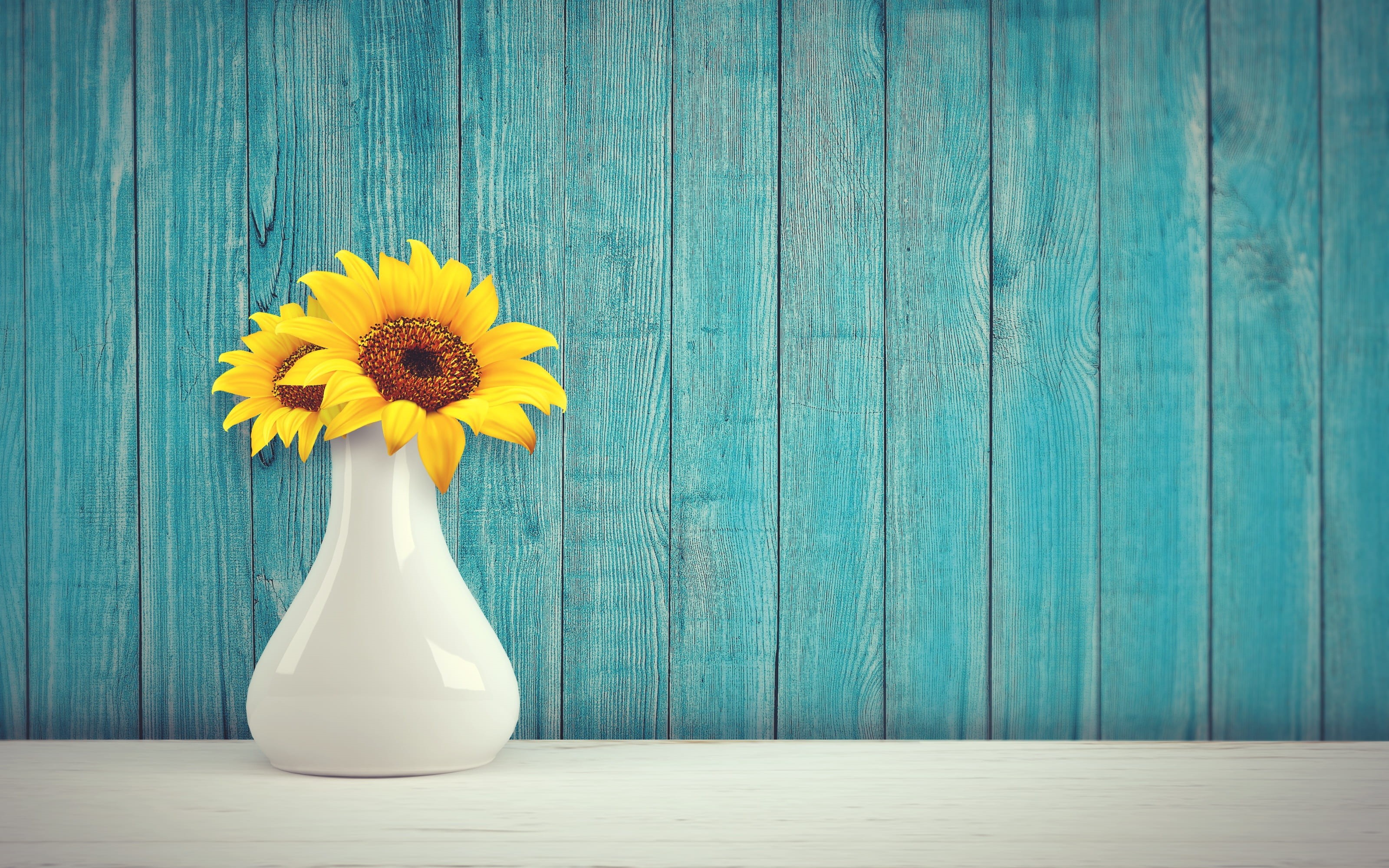 flower arrangement, summer, bouquet, beauty in nature, blue, yellow, close-up, wood, white, background, no people, pitcher - jug, flower, fragility, wood - material, HD Wallpaper