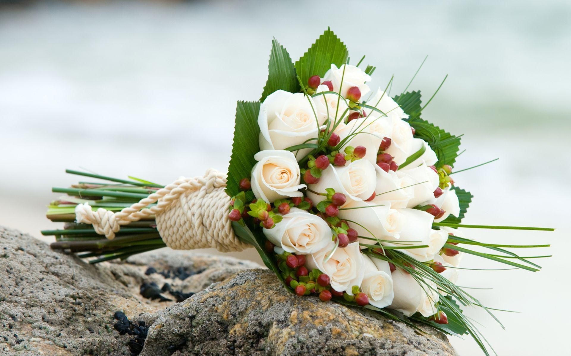bouquet, 1080P, rose, white, flowers, roses, 1920x1200, HD Wallpaper