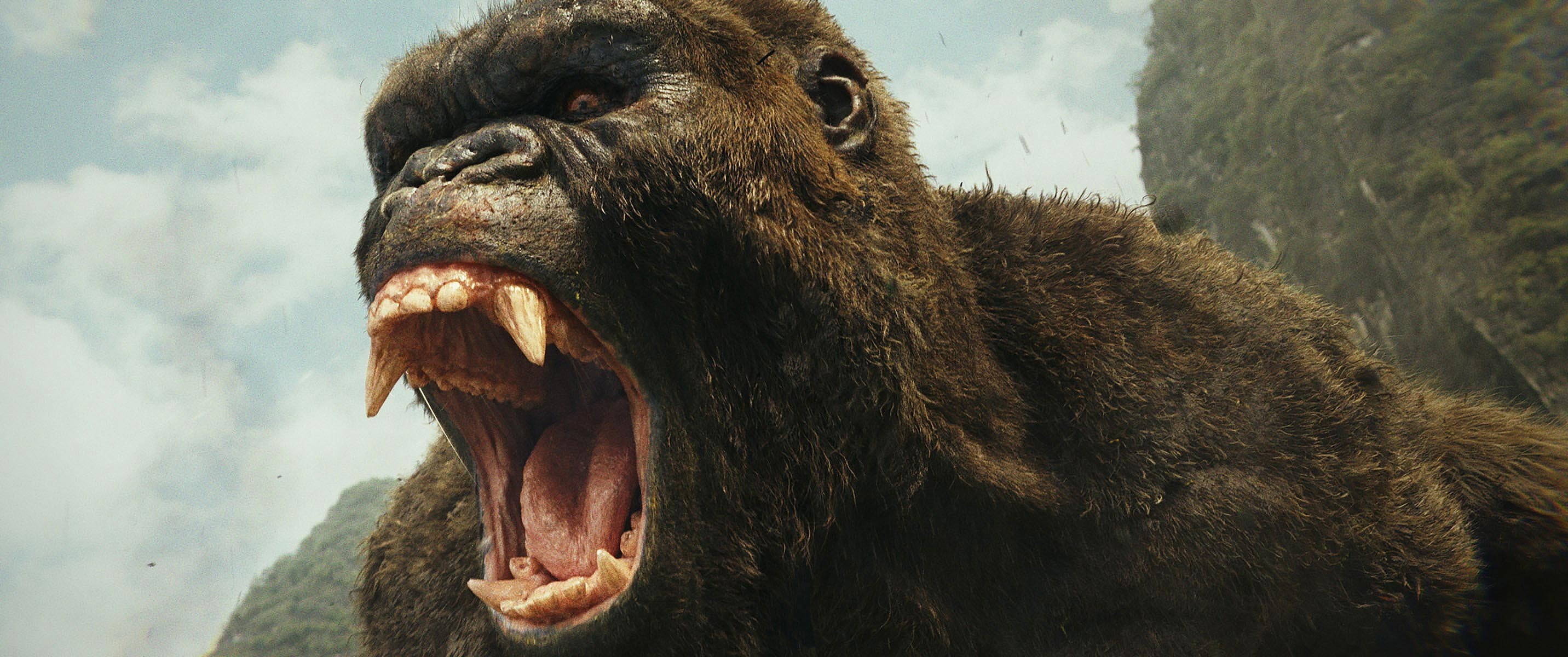 King Kong:, film, cinema, 2K, Skull Island, Kong: Skull Island, movie, gorilla, strong, HD Wallpaper