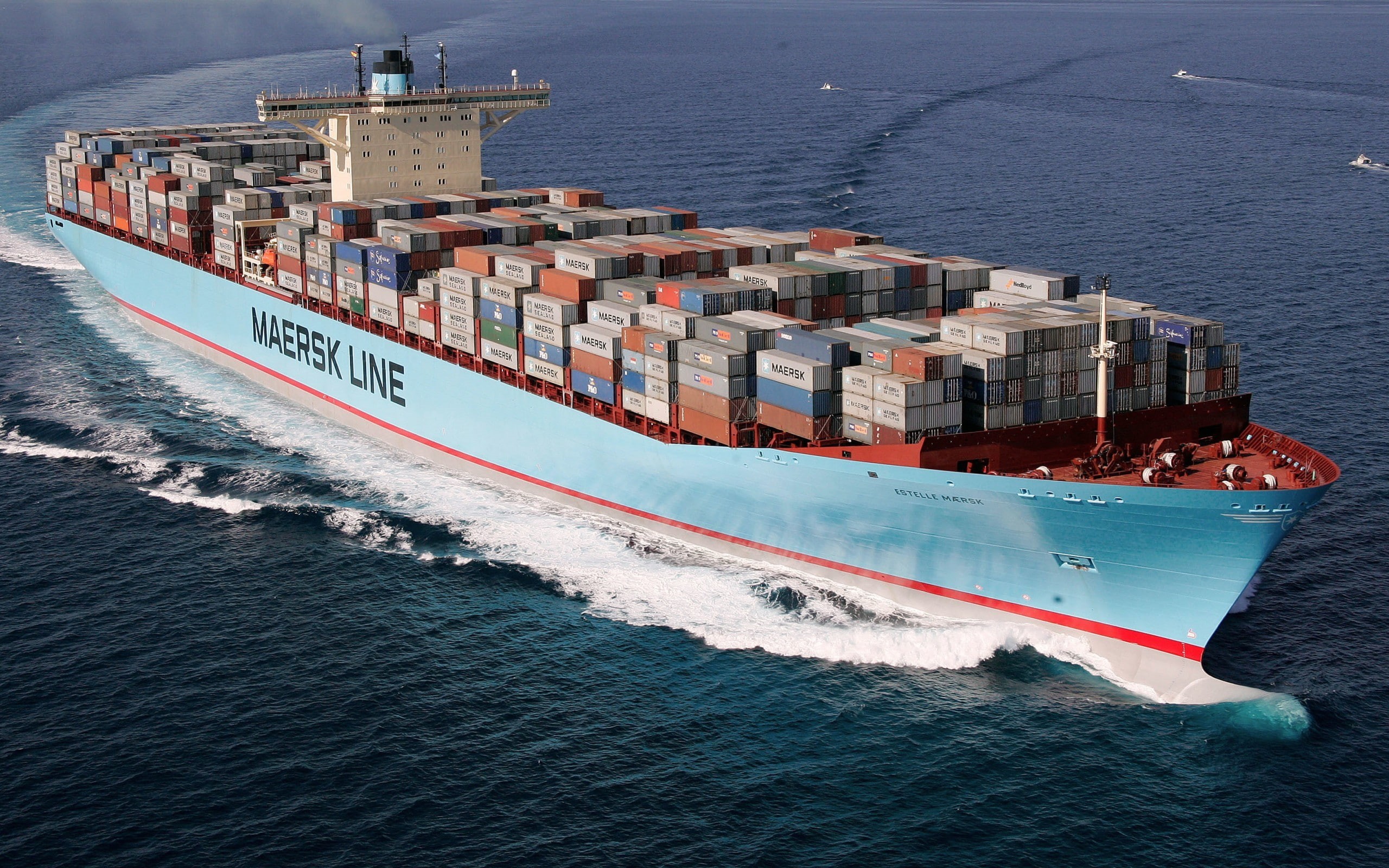 container ship, mode of transportation, day, transportation, nature, cargo container, passenger craft, nautical vessel, water, ship, cruise ship, no people, HD Wallpaper