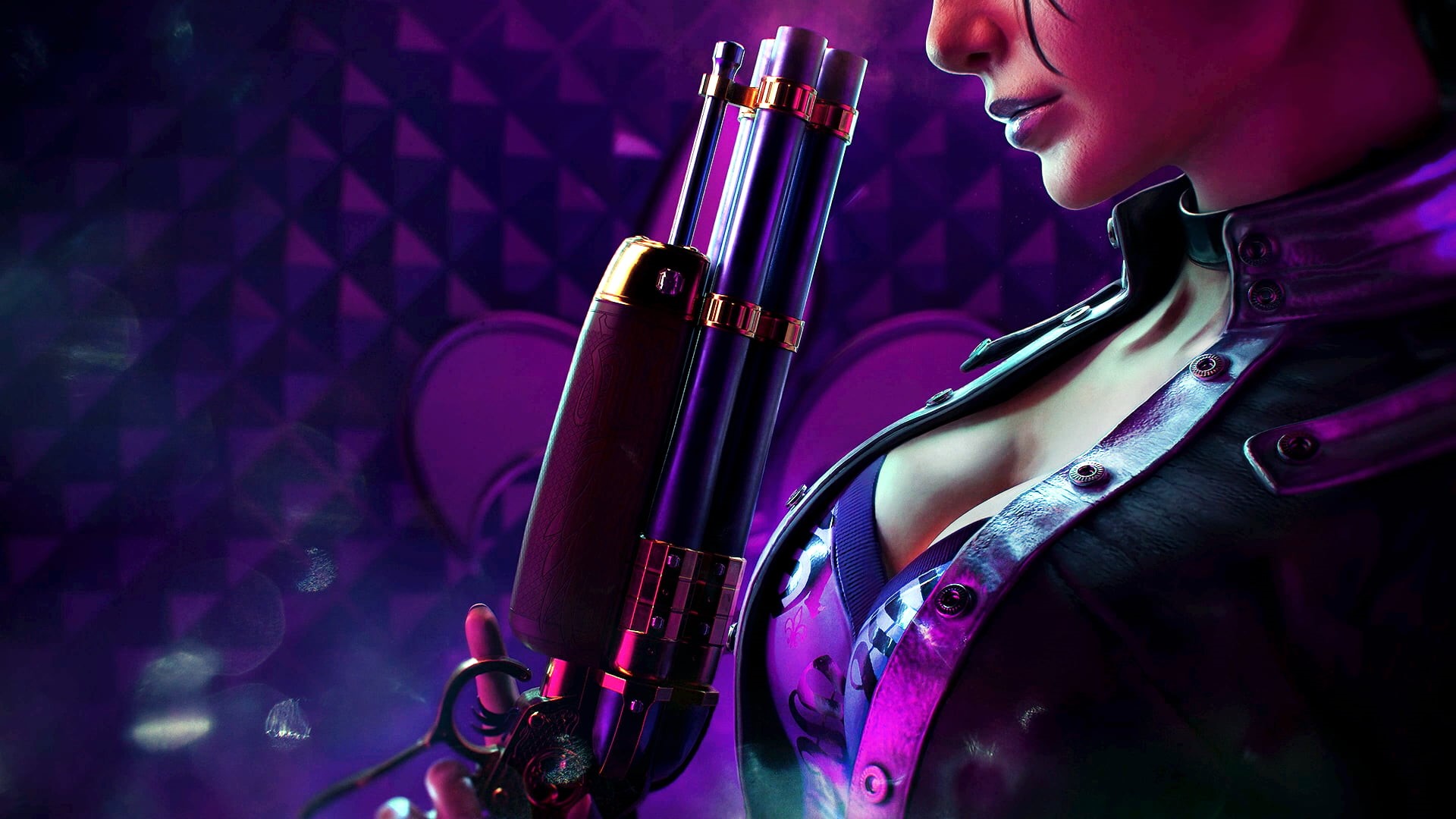 1080P, Saints Row, Shaundi, cleavage, women, weapon, video games, Saints Row: The Third, HD Wallpaper