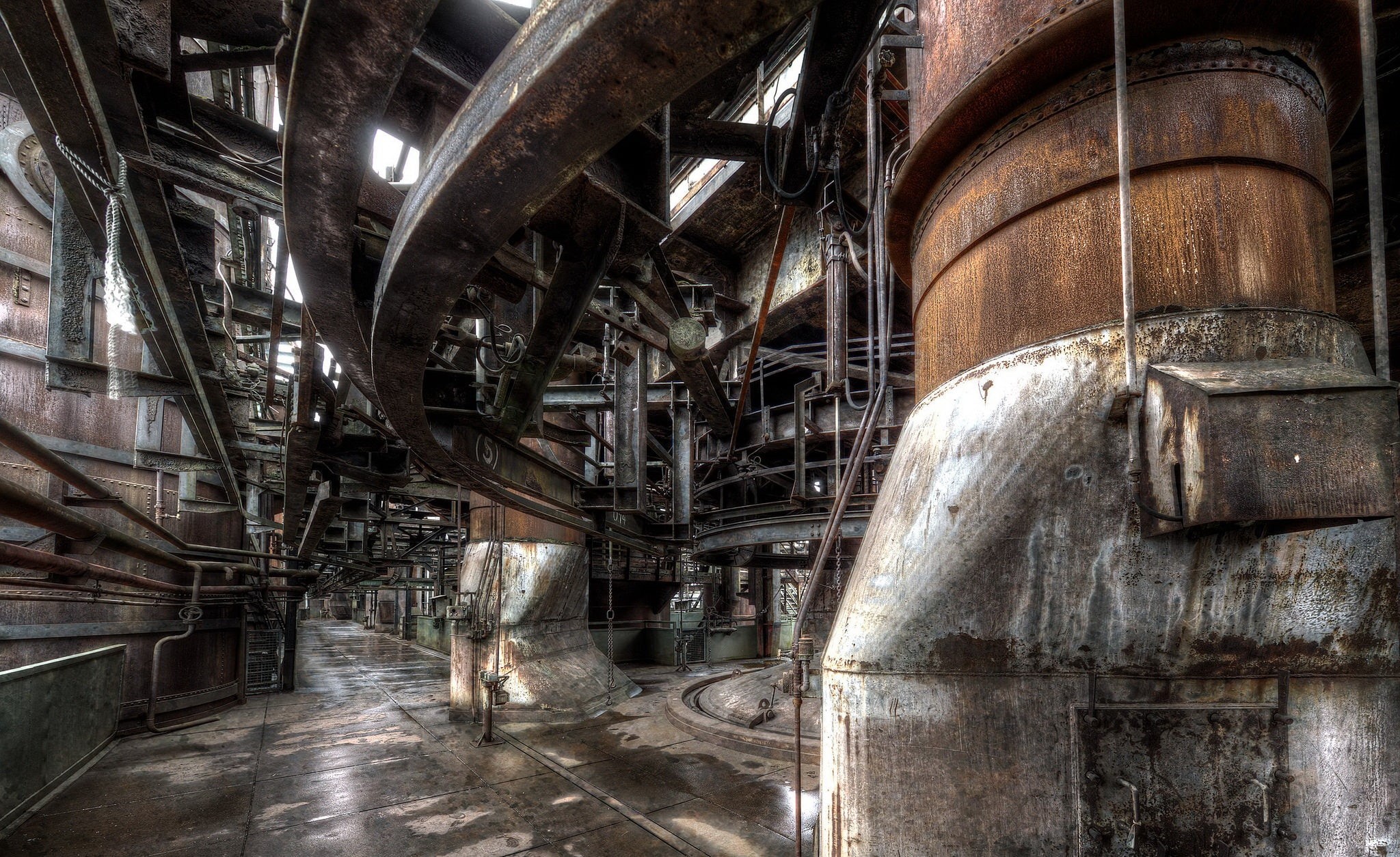 abandoned, building, manufacturing equipment, history, indoors, old, industrial, run-down, industry, connection, architecture, day, technology, 1080P, HD Wallpaper