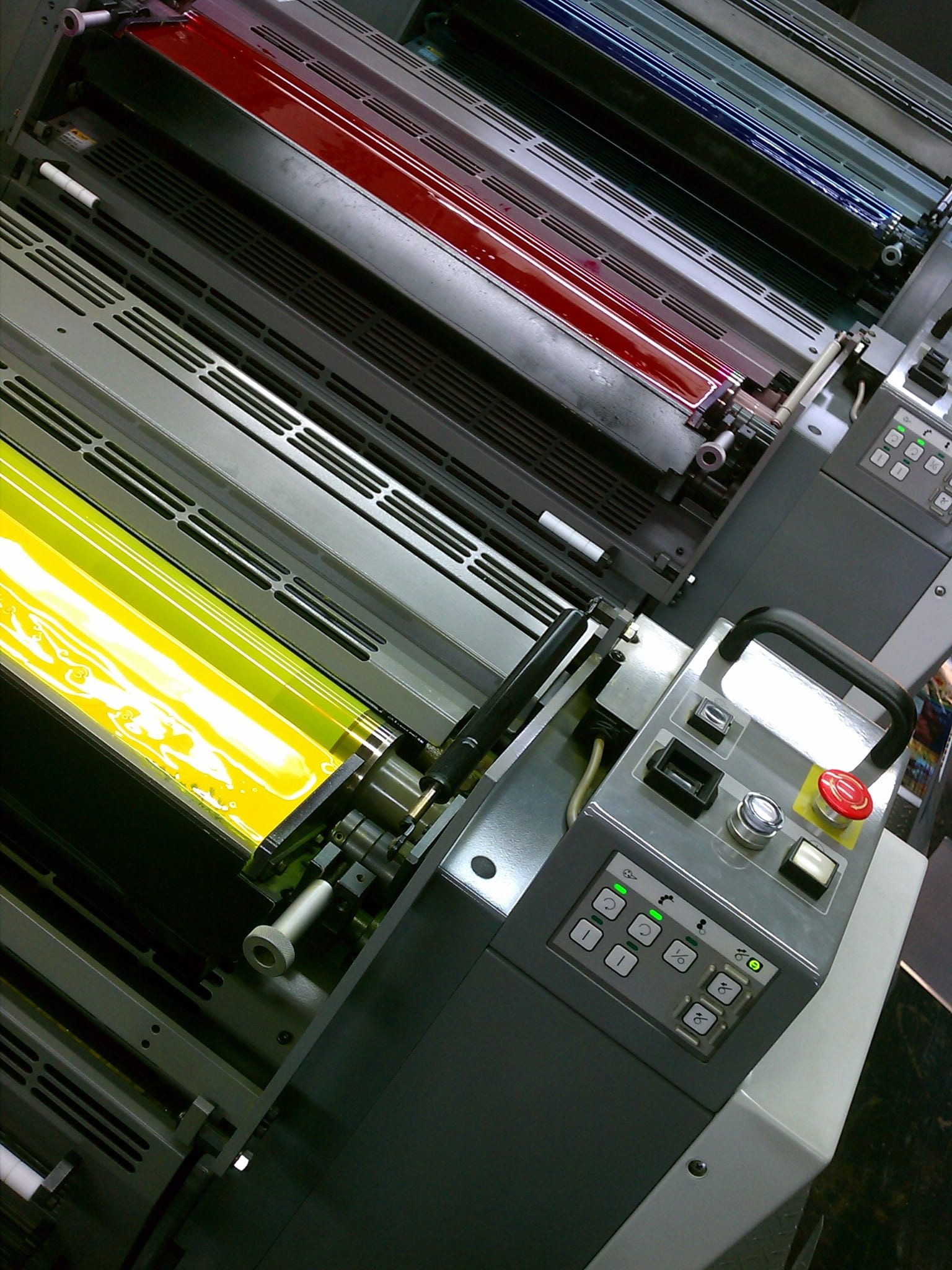 black, paper, industry, publication, roll, people, printing out, printing press, offset, proofs, cyan, printer, ink, 1080P, press, colors, red, manufacturing equipment, Phone HD Wallpaper