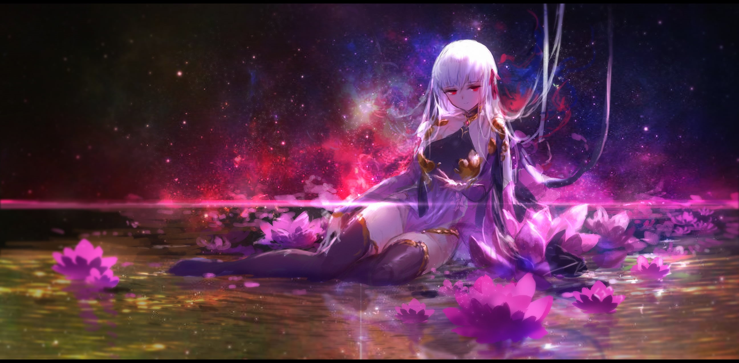 white hair, anime girls, 2K, Kama Dev, Fate/Grand Order, HD Wallpaper