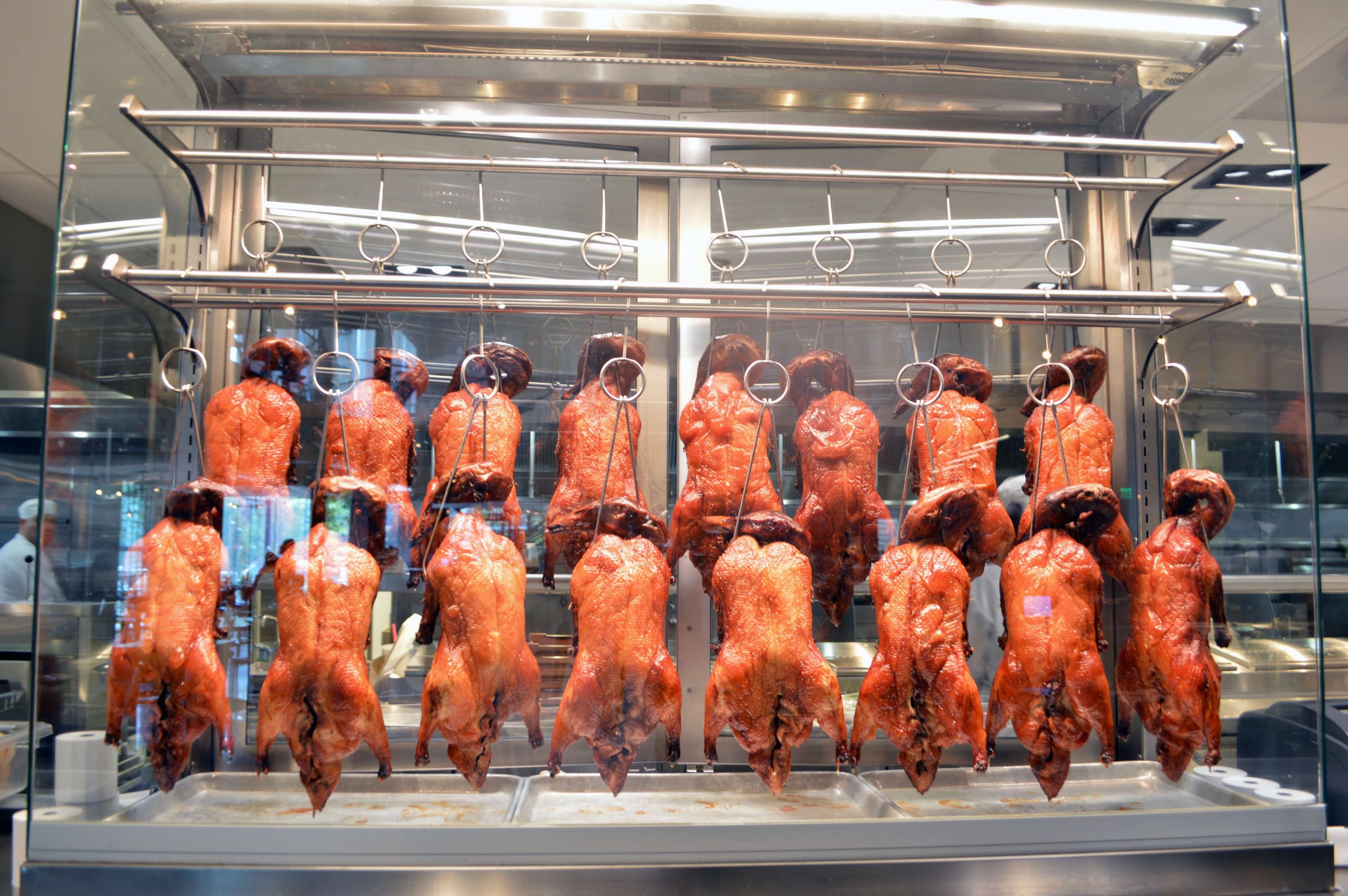 food processing plant, freshness, in a row, meat, food, food and drink industry, peking duck food, preparing food, choice, no people, chicken meat, 4K, HD Wallpaper