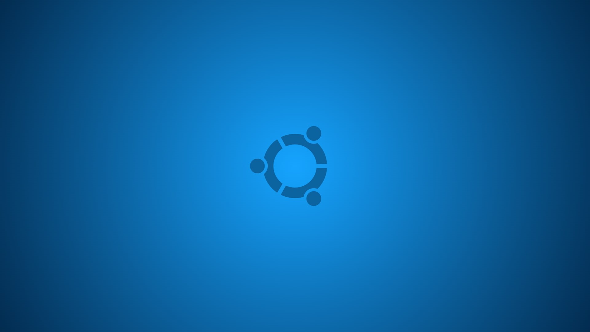 minimalism, blue background, Ubuntu, 1080P, symbols, HD Wallpaper