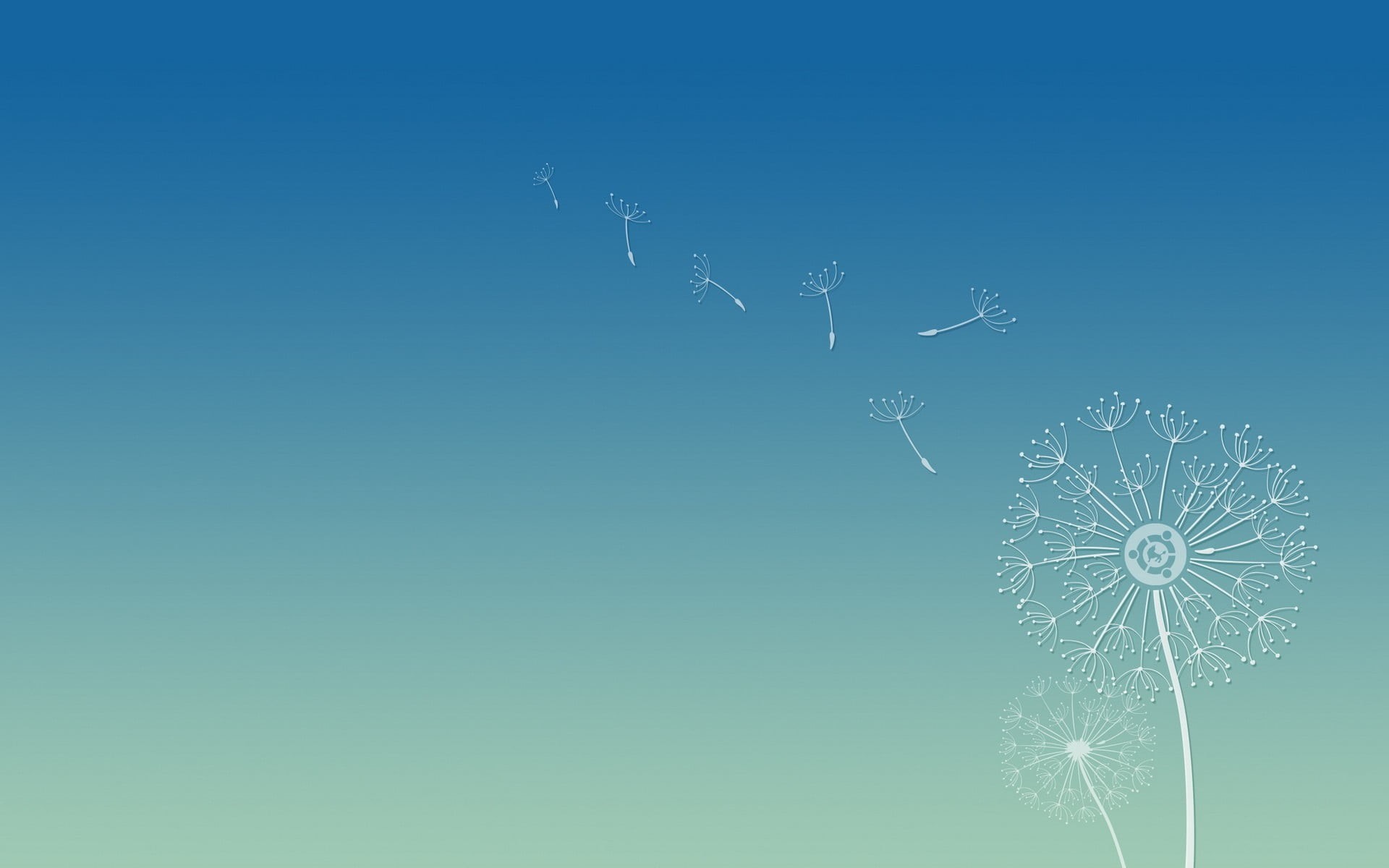 white color, technology, blue, colored background, nature, sky, dandelion, art and craft, 1080P, winter, blue background, pattern, copy space, snow, creativity, HD Wallpaper