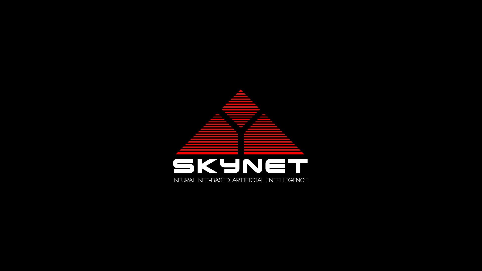 movies, logo, 1080P, The Terminator, minimalism, Skynet, Typography, HD Wallpaper