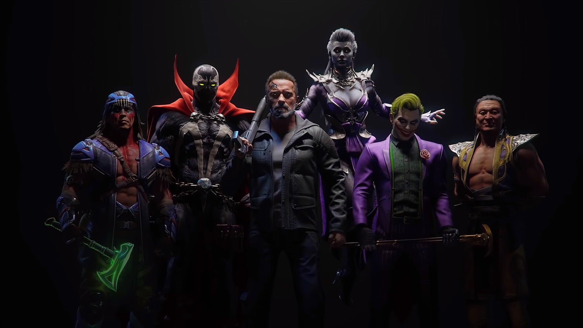 T-800, 1080P, MK 11, Sindel, Kombat Pack, Mortal Kombat 11, Mortal Kombat, Joker, Nightwolf, Spawn, The game, Fighter, Shang Tsung, Terminator, HD Wallpaper