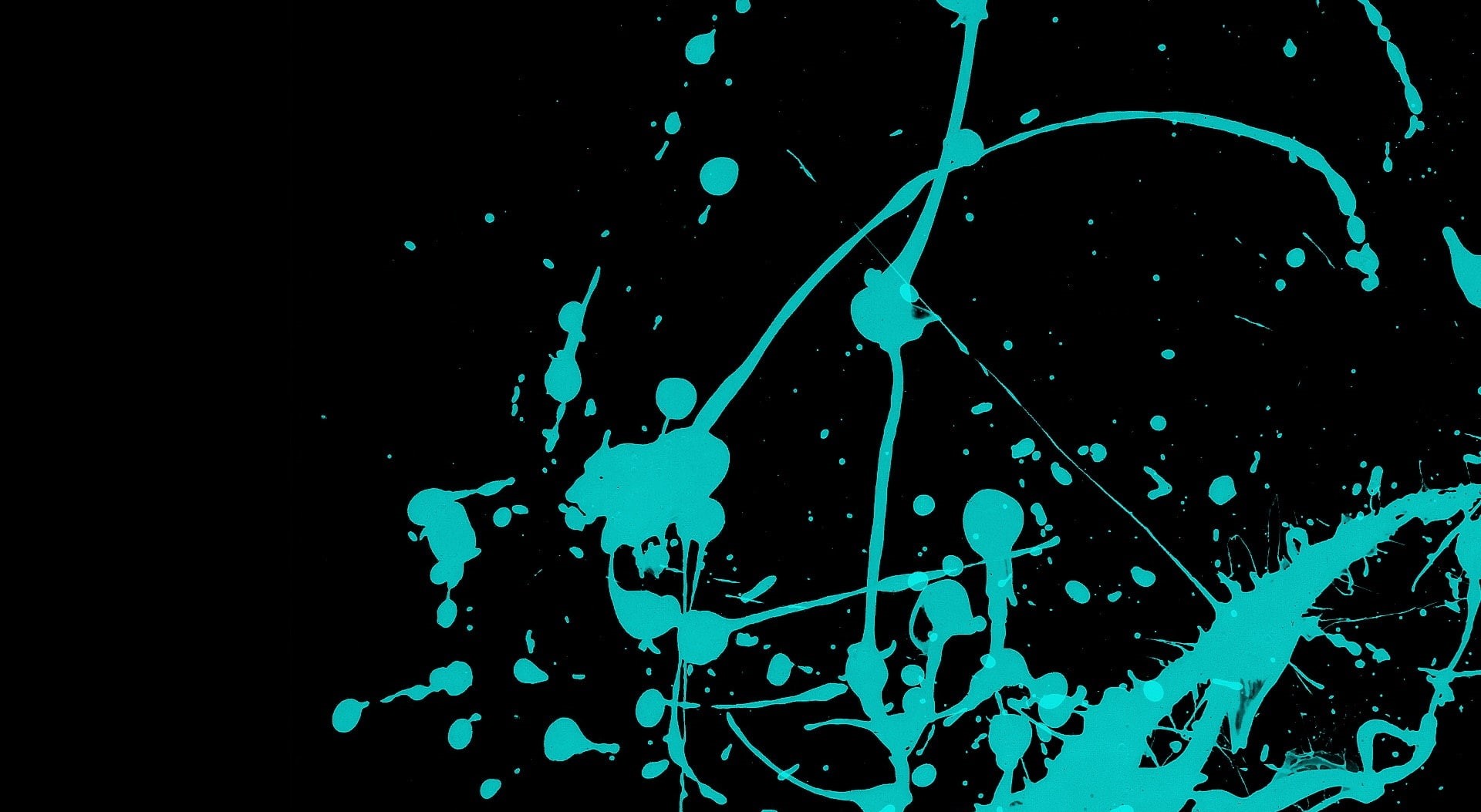 black background, 2017, linux, studio shot, nature, beautiful, painting, cyan, Artistic, art and craft, water, indoors, creativity, brush, paint, splashing, HD Wallpaper