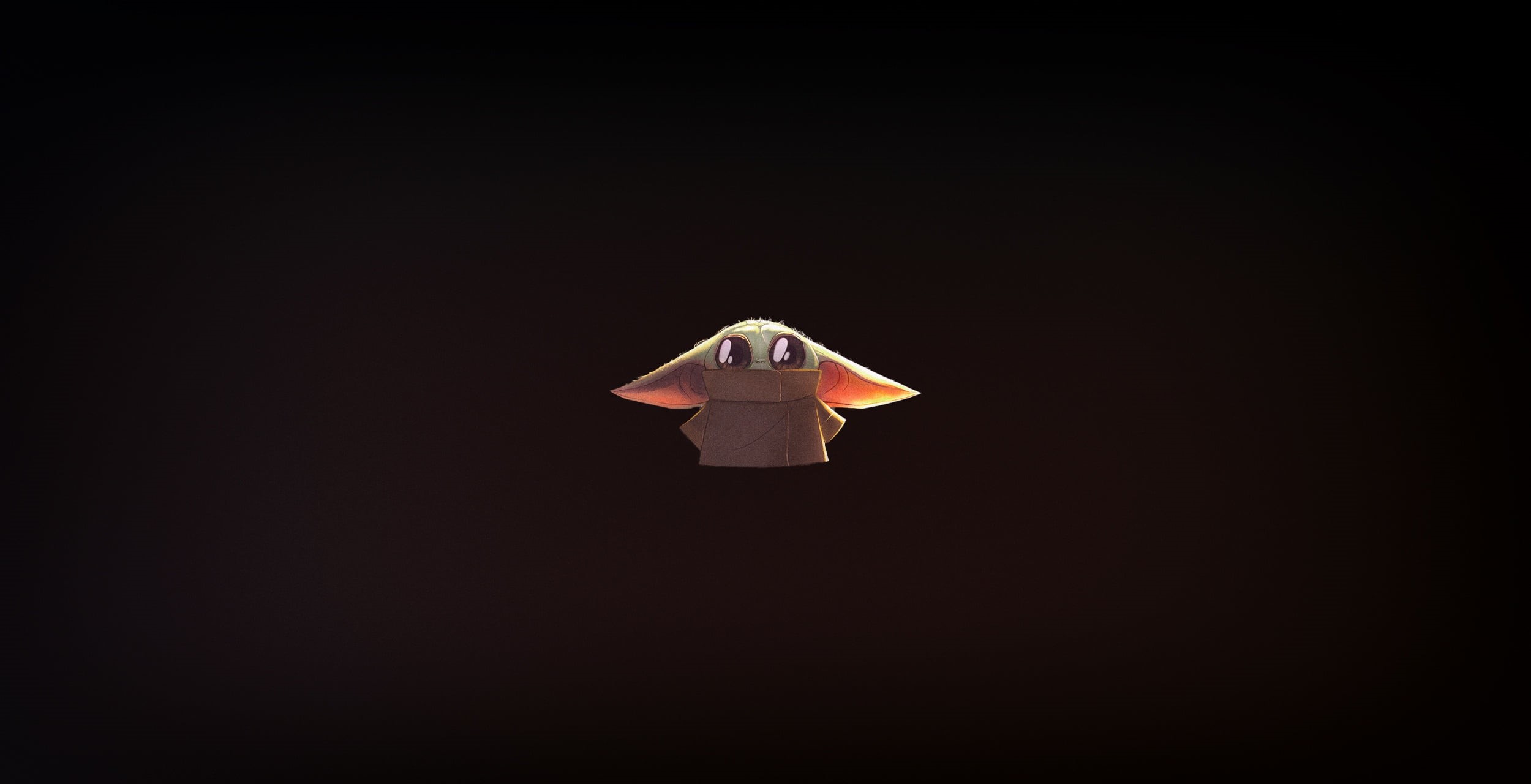 Star Wars, minimalism, Baby Yoda, 1080P, HD Wallpaper