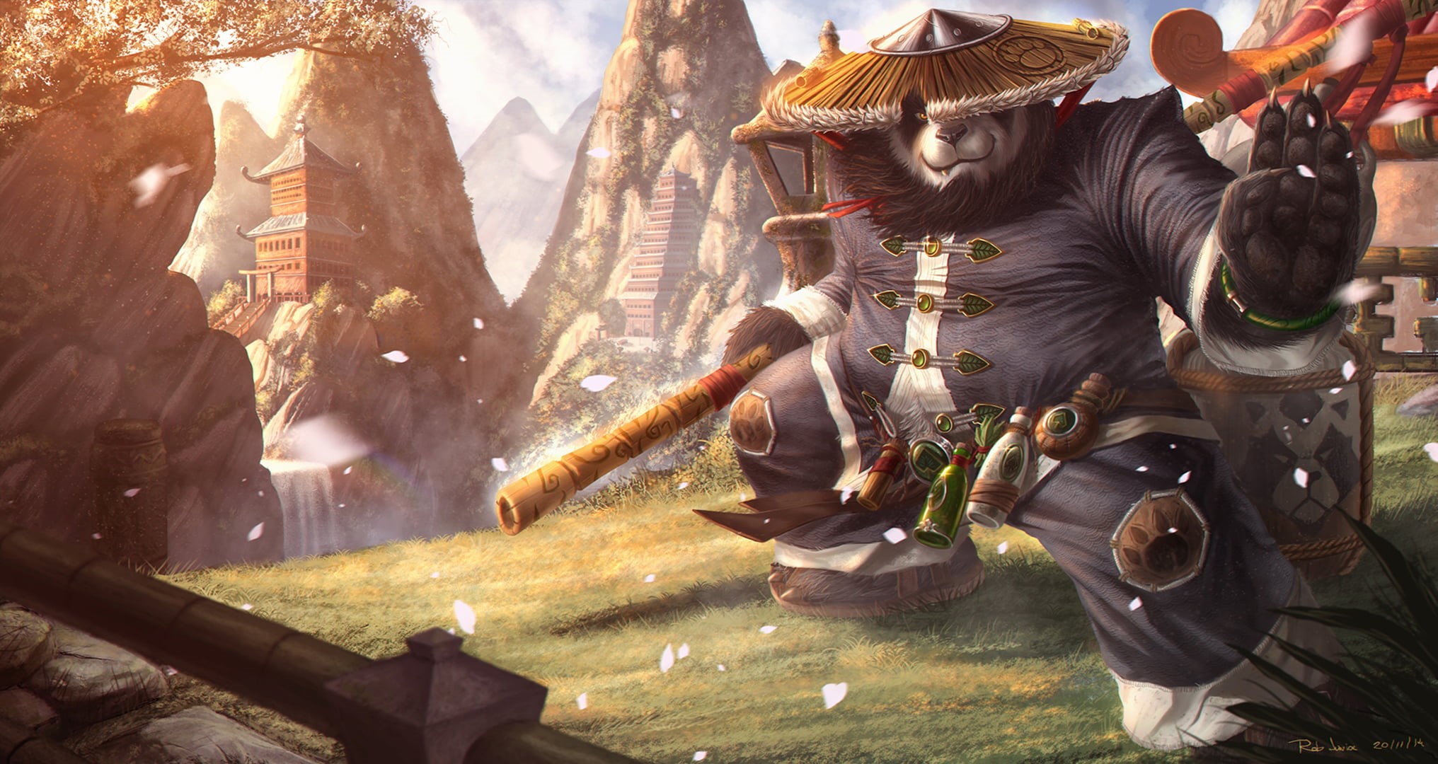 motion, sunlight, occupation, men, cultures, weapon, sword, fire - Natural Phenomenon, panda, indigenous Culture, kungfu, fantasy, day, lifestyles, warcraft, HD Wallpaper