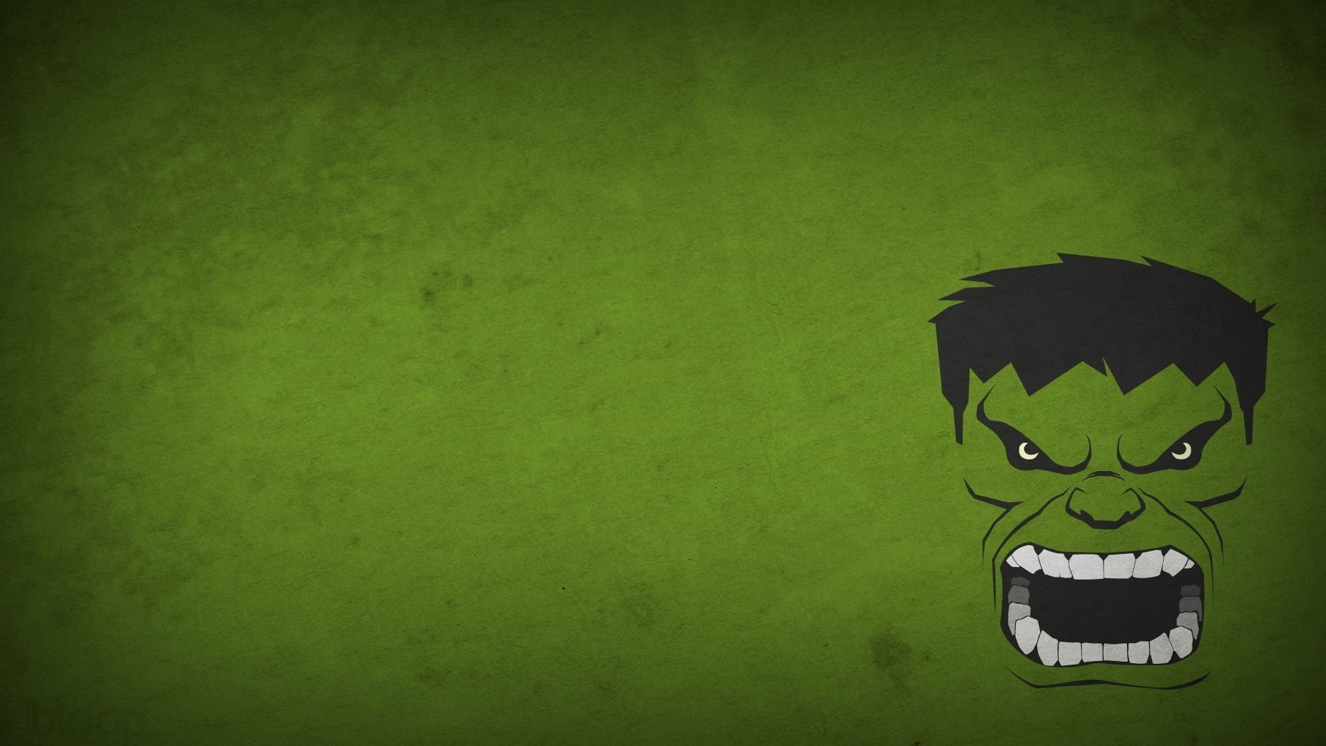 minimalism, Blo0p, Hulk, Marvel Heroes, Marvel Comics, 1080P, superhero, HD Wallpaper
