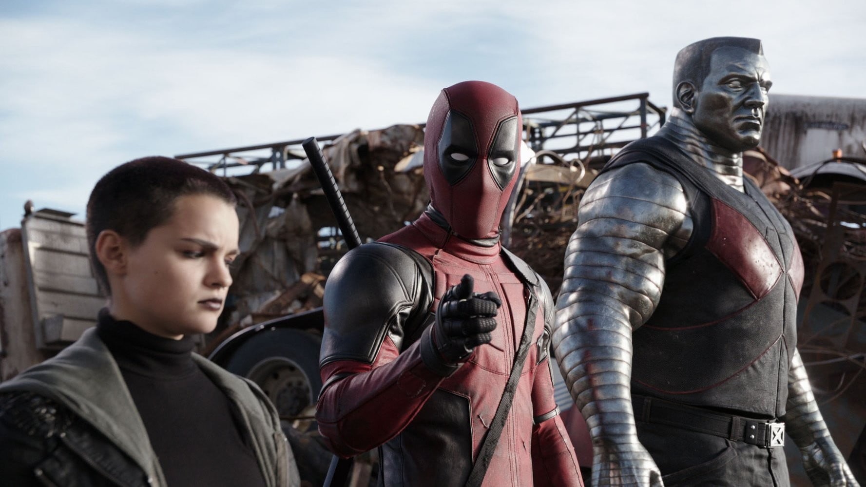 waist up, weapon, outdoors, child, red, boys, shirt, teenager, sky, nature, Deadpool, standing, 720P, suit of armor, men, history, s, real people, technology, HD Wallpaper