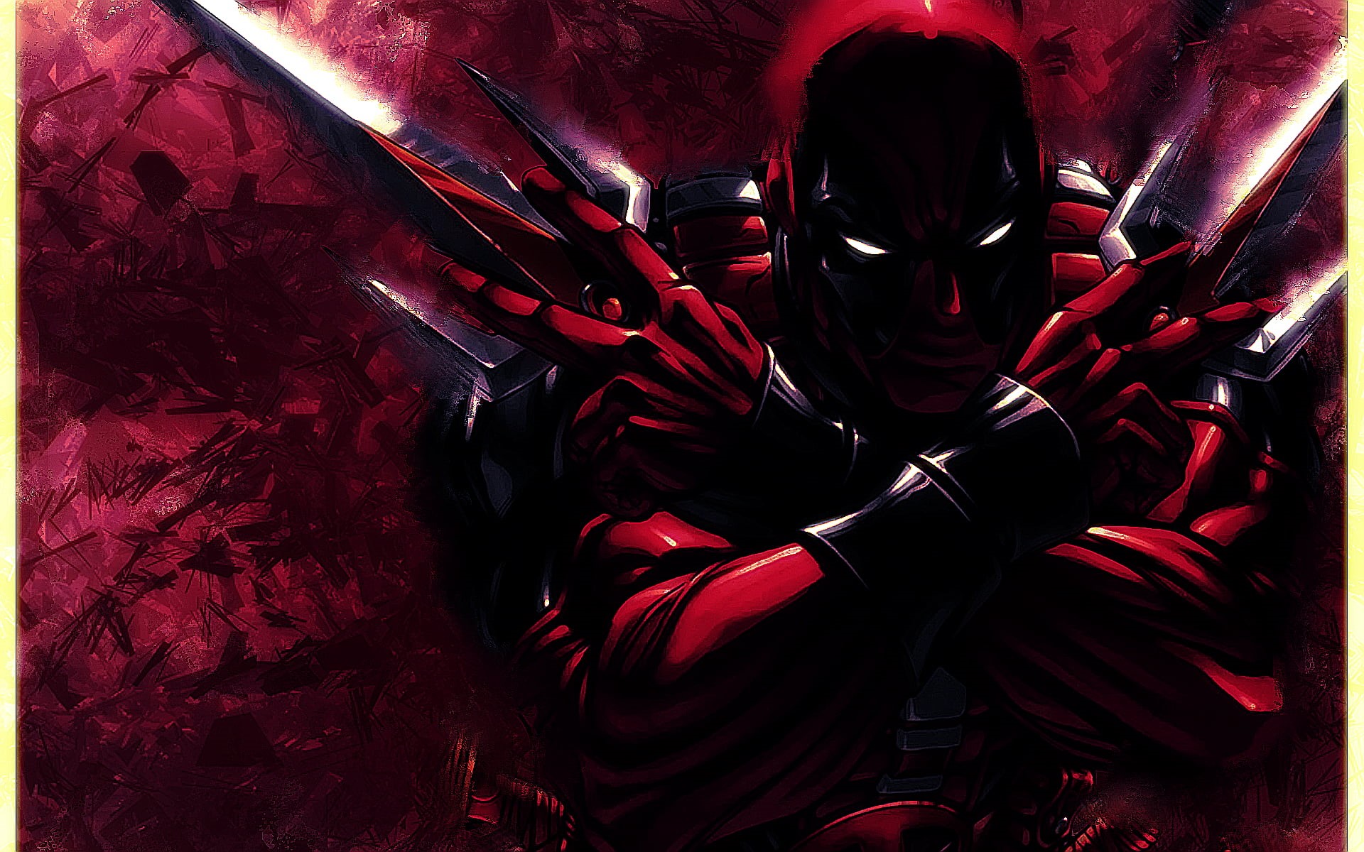 leisure activity, red, real people, mask, indoors, 1080P, full frame, textile, pattern, adult, Deadpool, mask - disguise, lifestyles, Marvel Comics, high angle view, HD Wallpaper