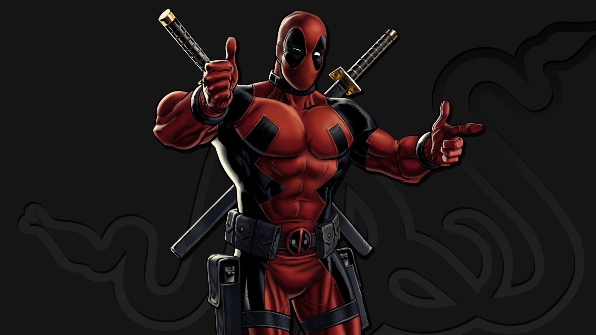 Marvel Comics, sword, black background, pistol, muscular build, art and craft, seifuku, robot, front view, mask, digital, by gamerenthusiast, uniform, powerful, HD Wallpaper