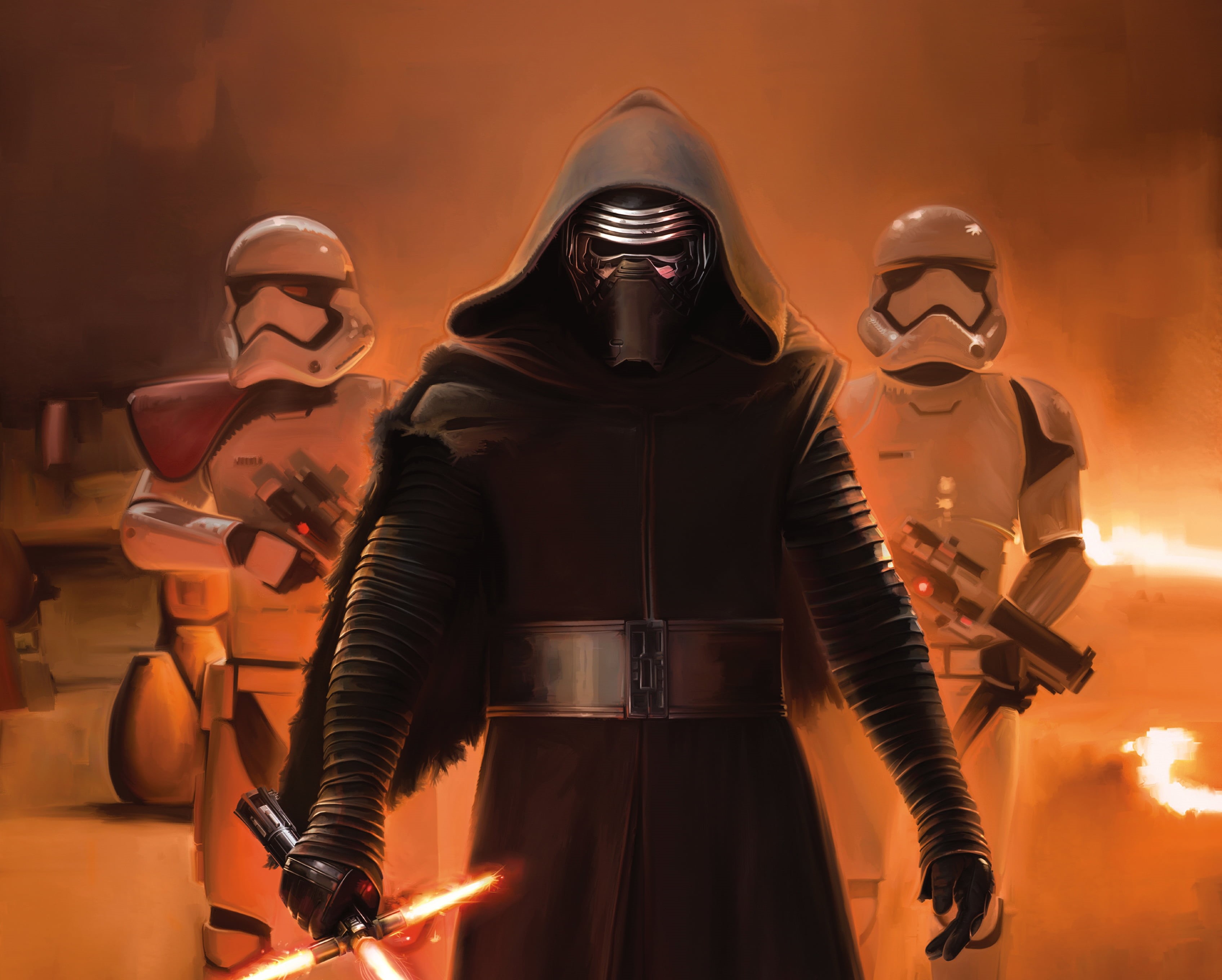 StarWars, Film, futuristic, Lightsaber, technology, Black, war, Warriors, Weapons, Episode VII, danger, protective Workwear, Kylo Ren, waist up, HD Wallpaper