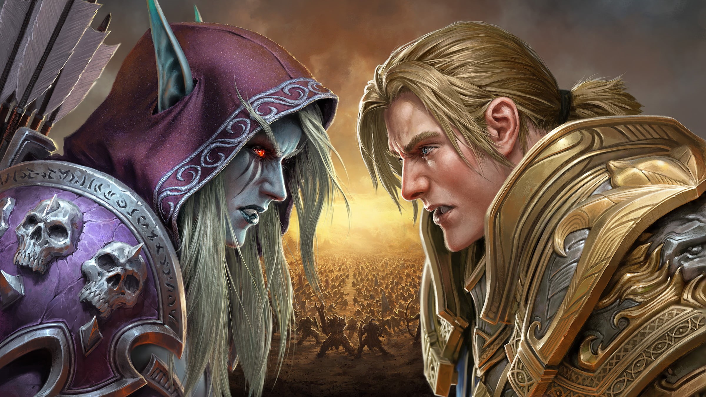 World of Warcraft, 1080P, Anduin Wrynn, Sylvanas Windrunner, World of Warcraft: Battle for Azeroth, HD Wallpaper