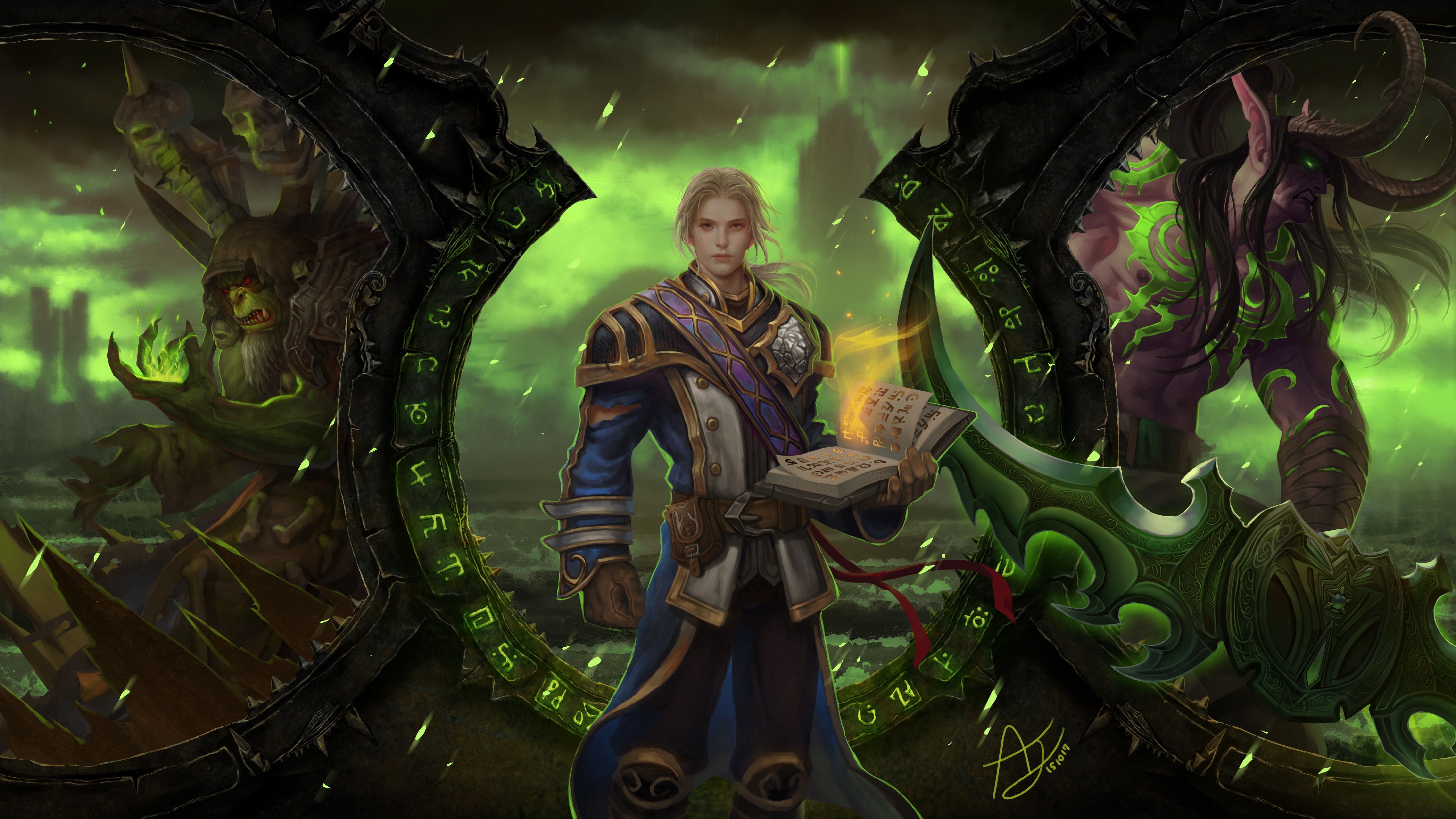 Anduin Wrynn  Guldan  Illidan Stormrage  World of Warcraft: Legion  video games   World of Warcraft, 5K, HD Wallpaper