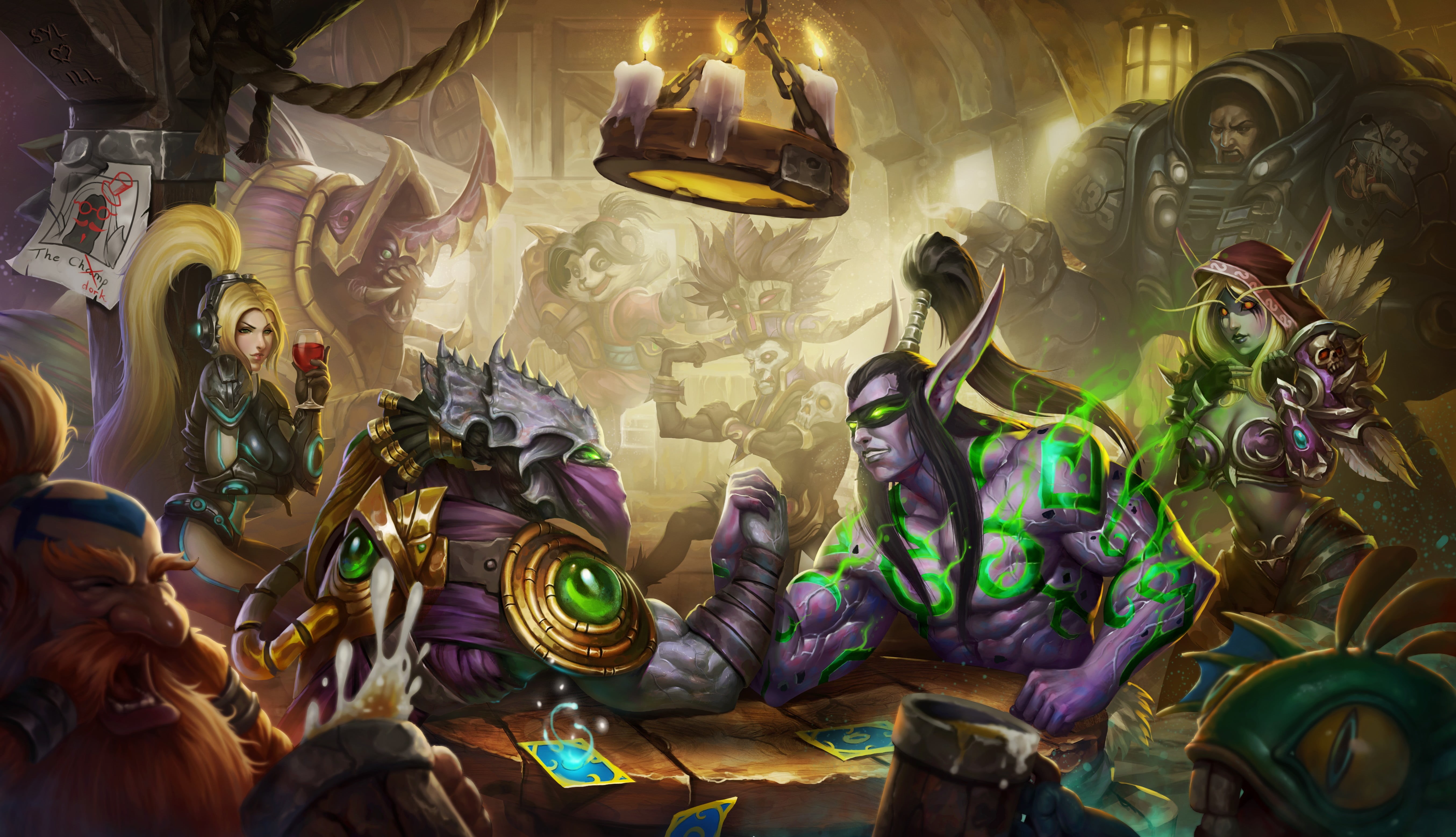 dota, contests, Tychus Findlay, representation, creativity, large group of objects, no people, female likeness, art and craft, male likeness, HD Wallpaper