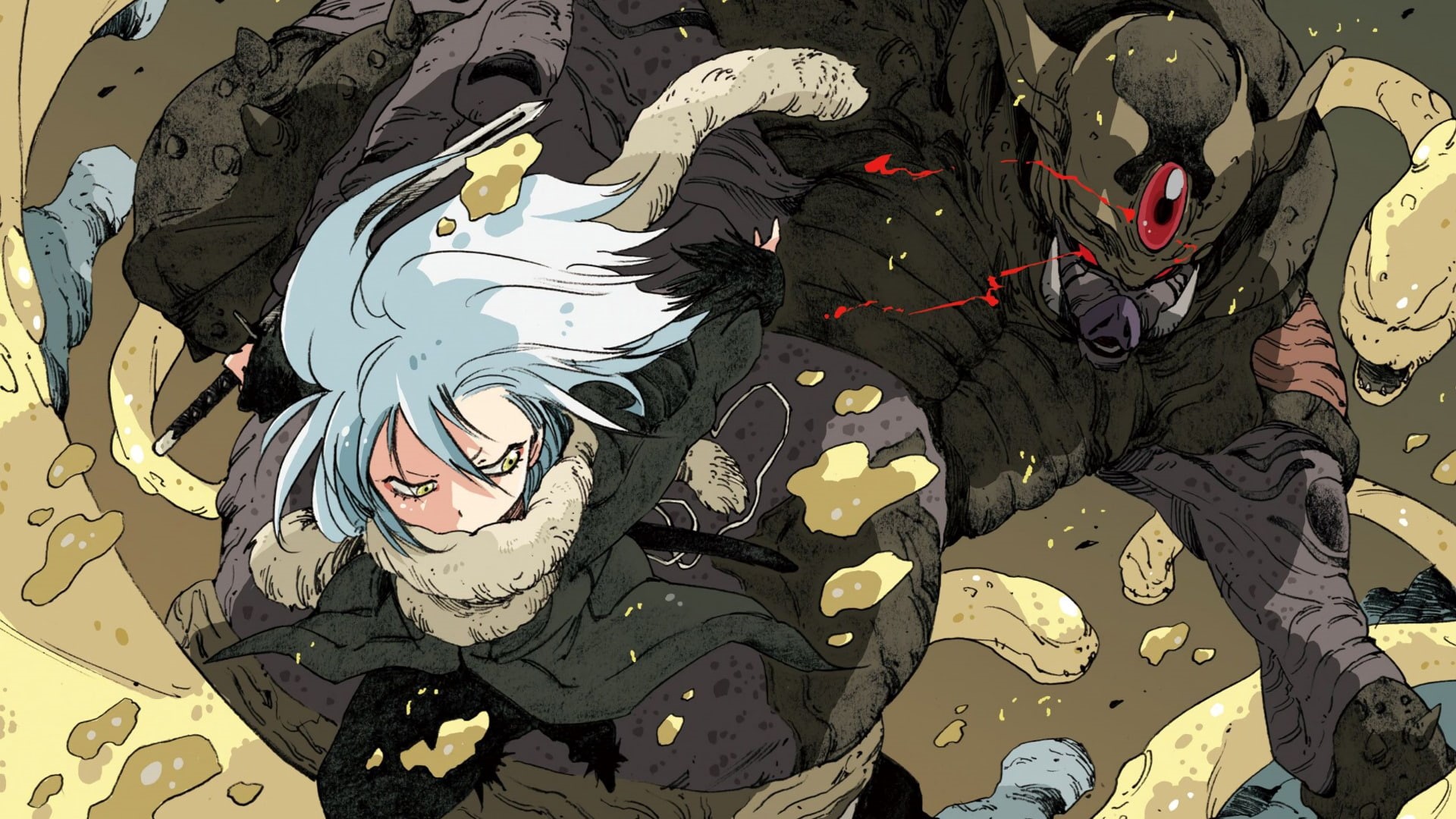Anime, 1080P, That Time I Got Reincarnated as a Slime, Rimuru Tempest, Orc Lord, HD Wallpaper
