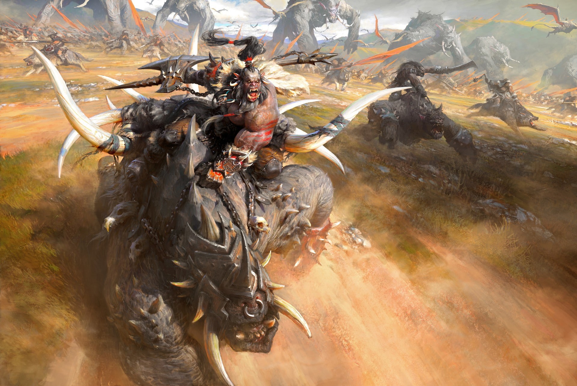 1080P, Orc, fantasy art, HD Wallpaper