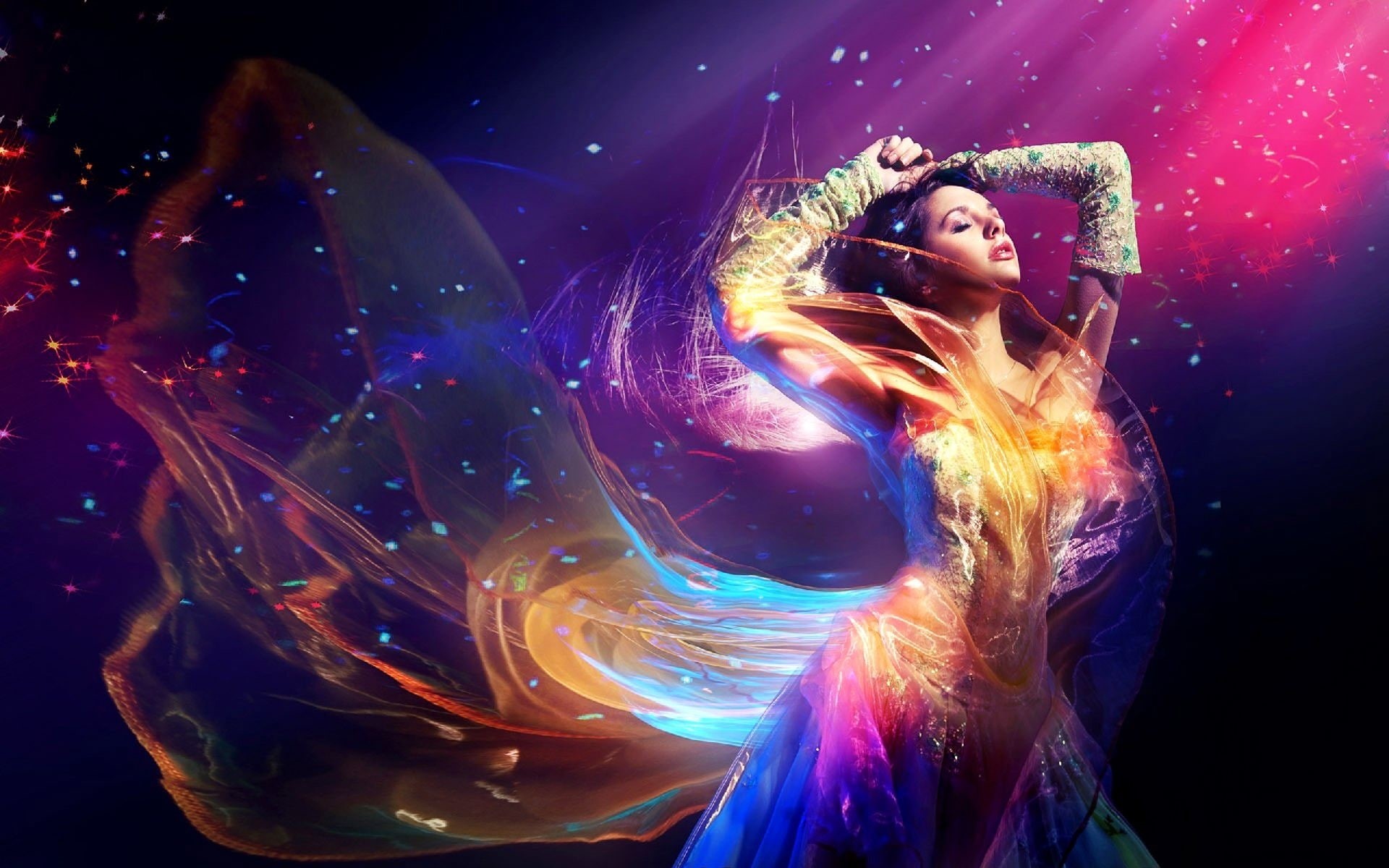 dress, abstract, cg, colorful, amazing, beautiful, 3d and cg, d, 1080P, hd, 3d, HD Wallpaper