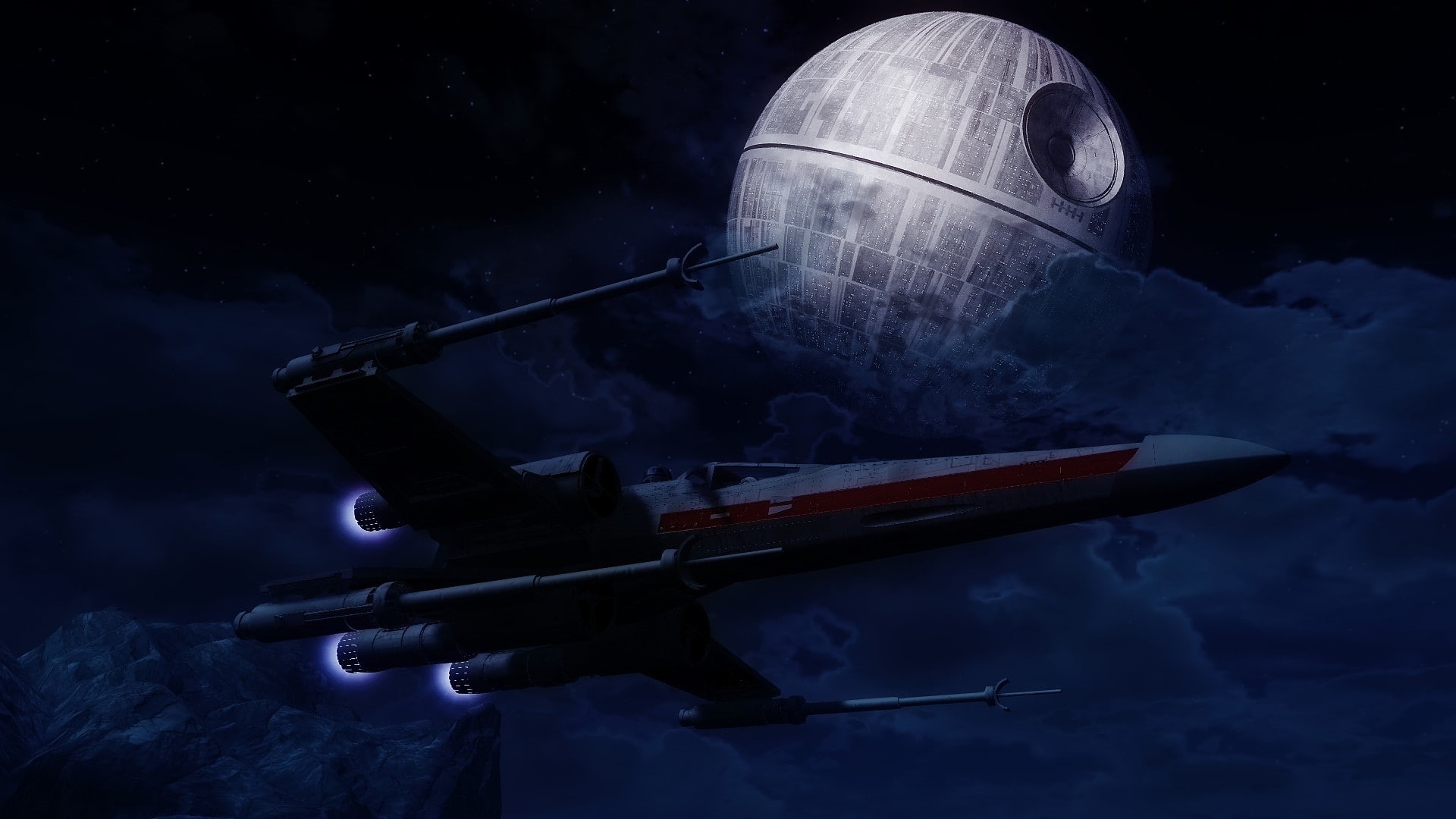 war, military, space, fighting, nature, conflict, transportation, artwork, plane, outdoors, dark, gun, air vehicle, flying, no people, night, sky, armed forces, HD Wallpaper