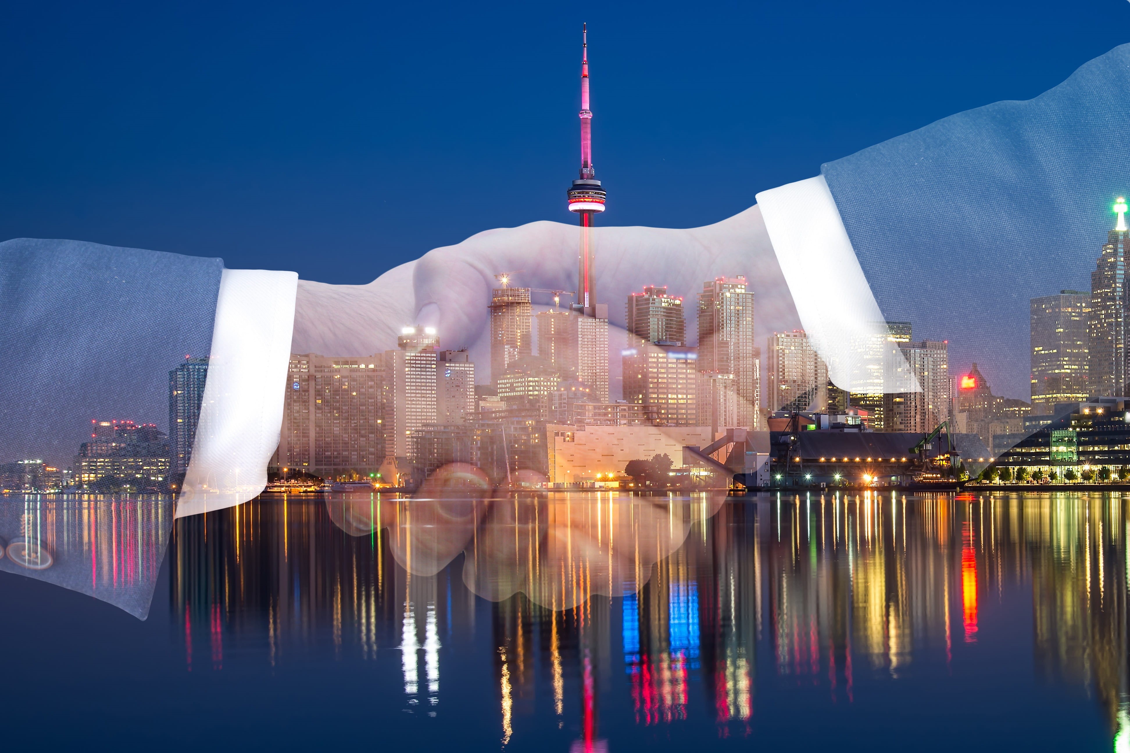 negotiation, relationship, travel destinations, sky, liability, no people, binding, teamwork, building exterior, illuminated, digital composite, handshake, HD Wallpaper