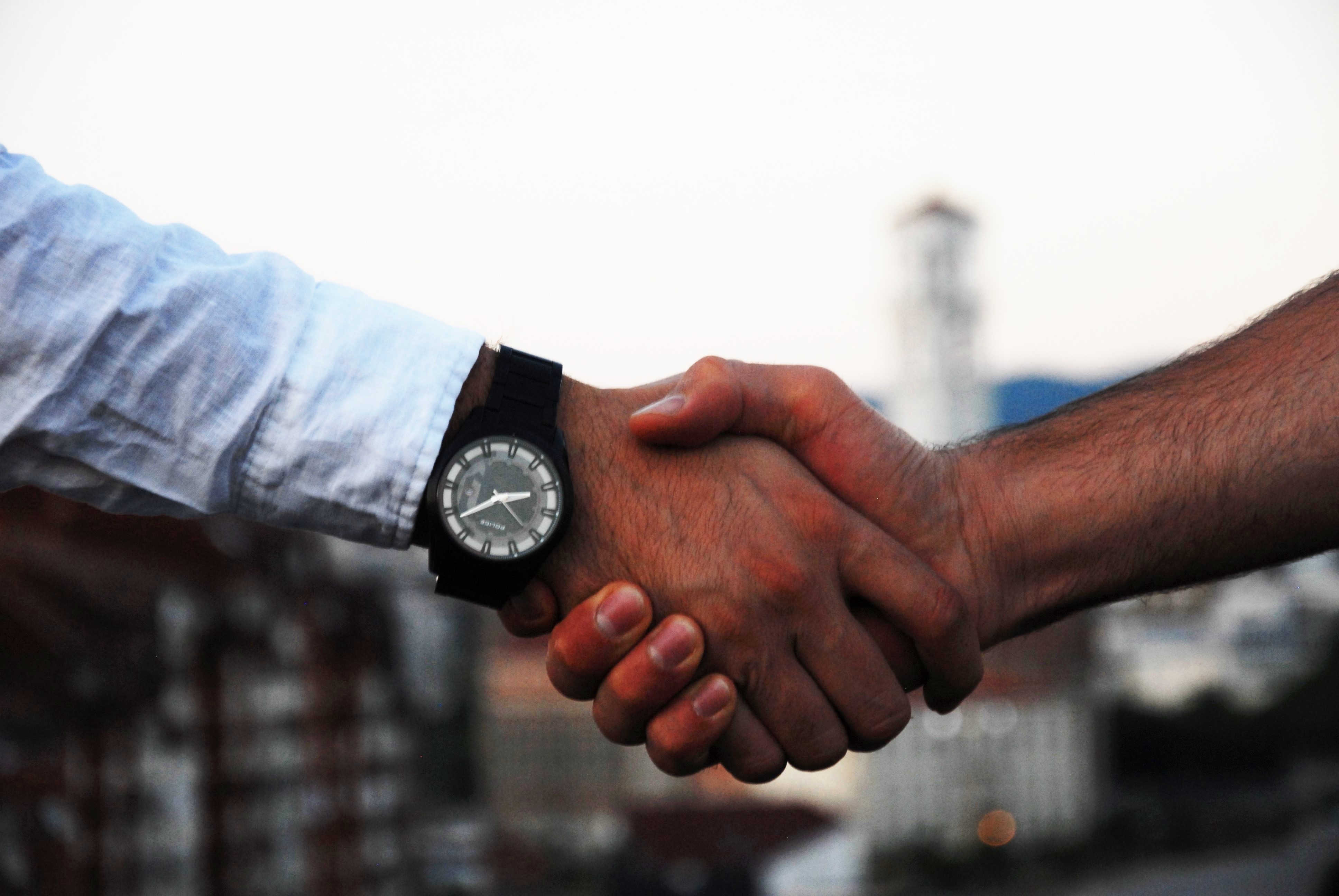 close, success, building, watch, focus on foreground, adult, deal, business, communication, hand, caucasian, woman, people, diplomacy, corporate, human body part, HD Wallpaper